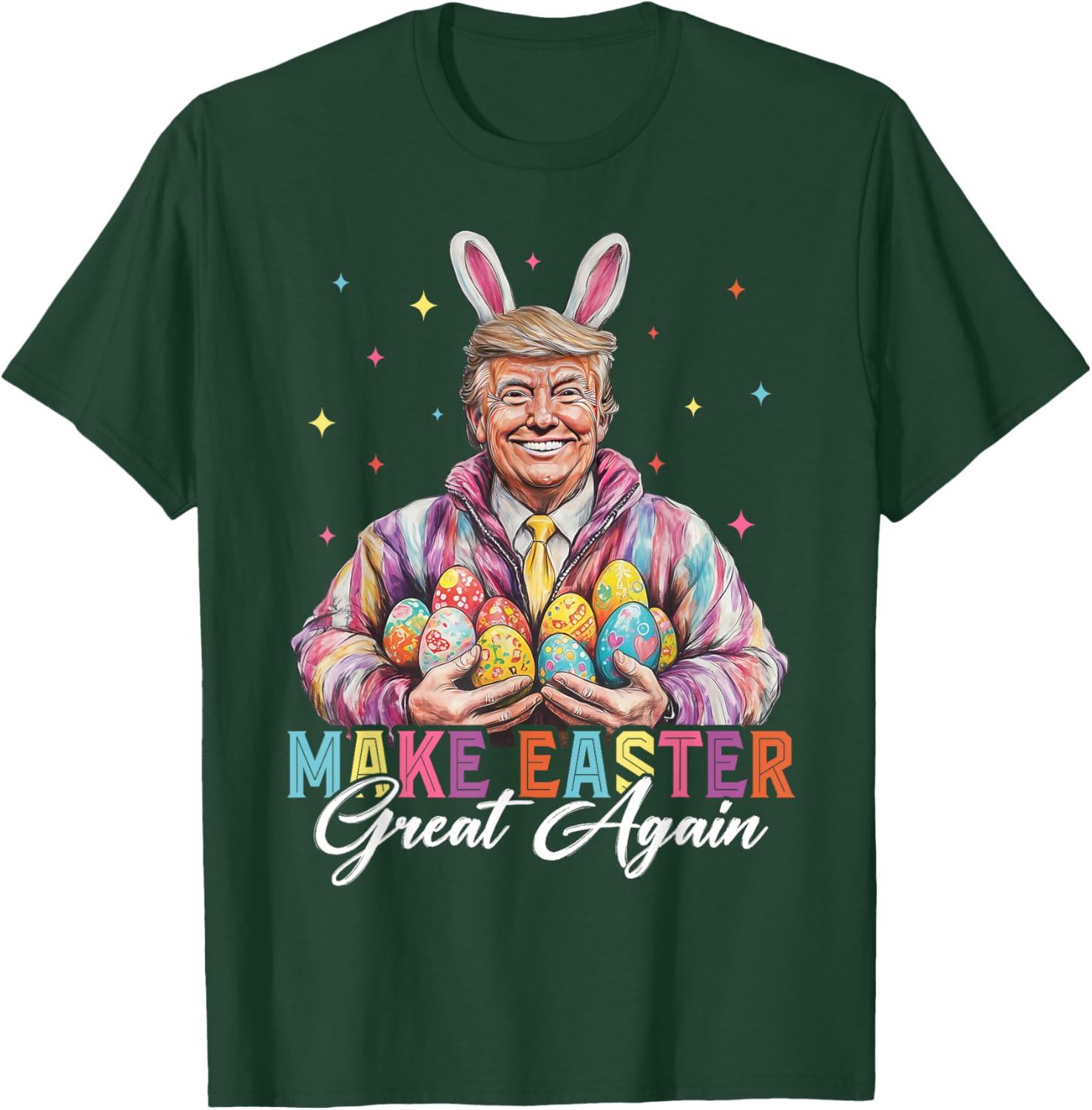Funny Trump Easter Bunny Hunt T-Shirt for Holiday Fun and Celebration - 5