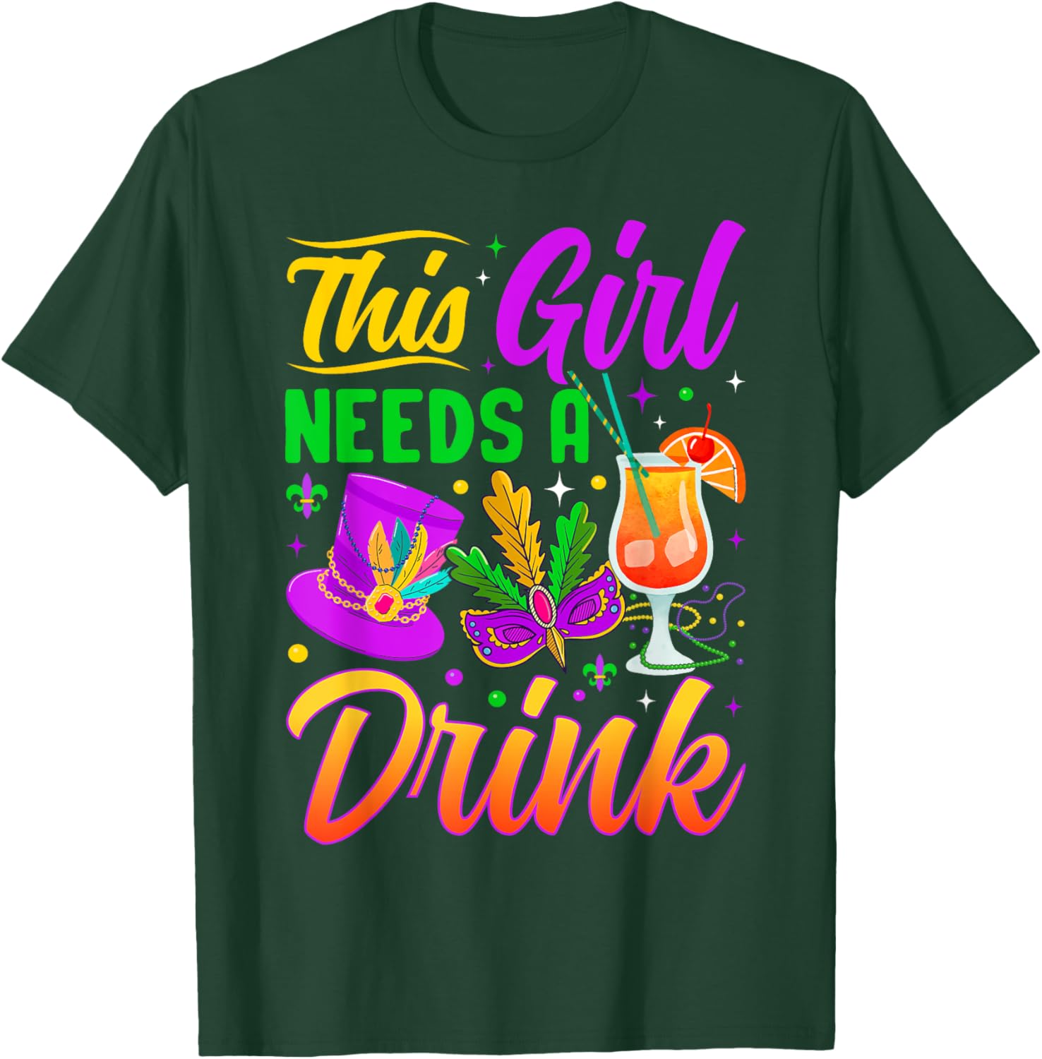 This Girl Needs A Drink Funny T-Shirt for Women - Casual Wear - 2
