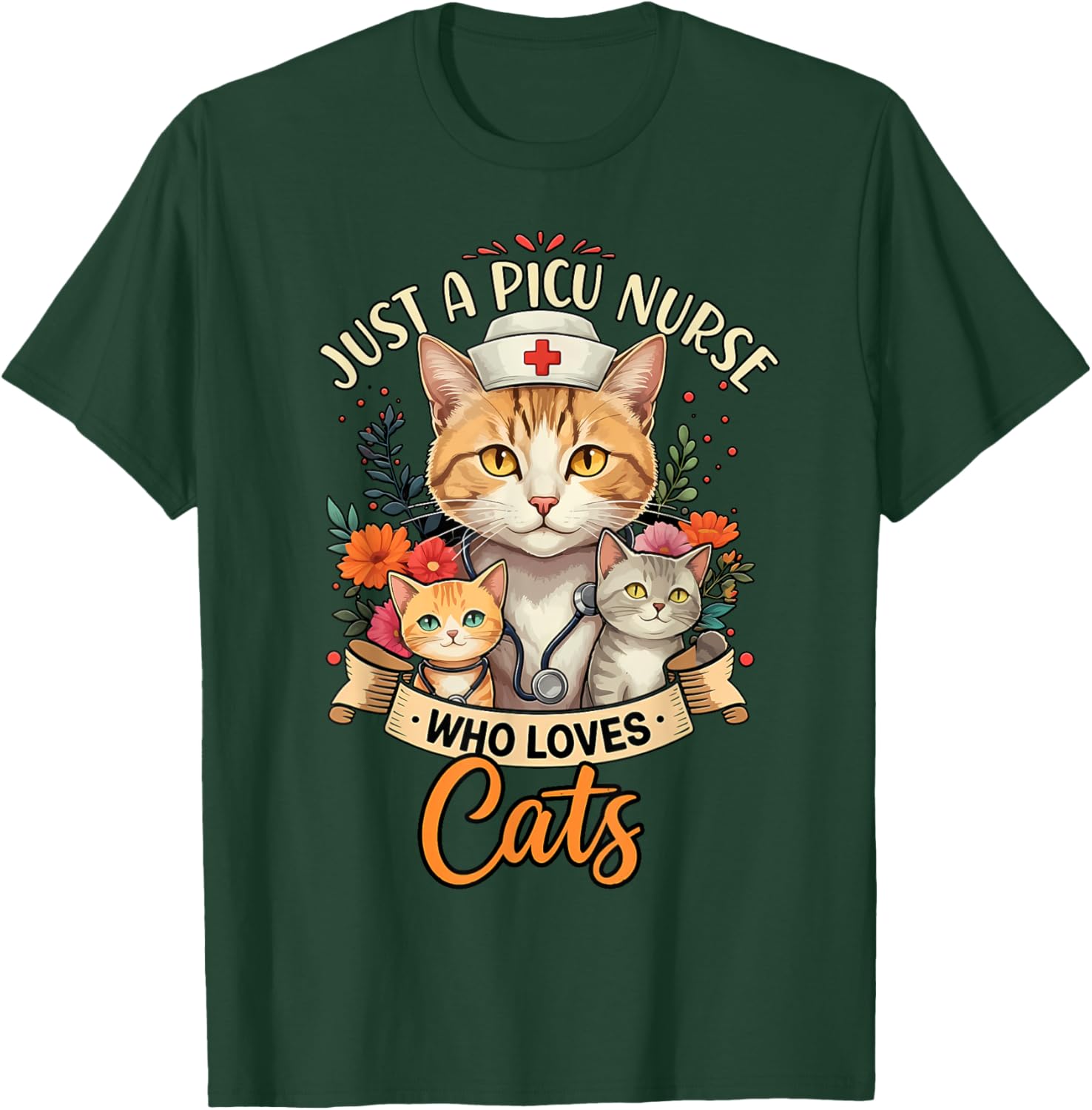 Just A PICU Nurse Who Loves Cats – Cute Pediatric ICU T-Shirt for Cat Lovers - 10
