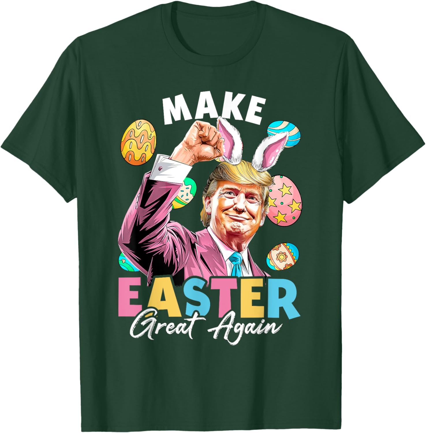 Funny Trump Easter Bunny Hunt T-Shirt for Holiday Fun and Laughter - 12