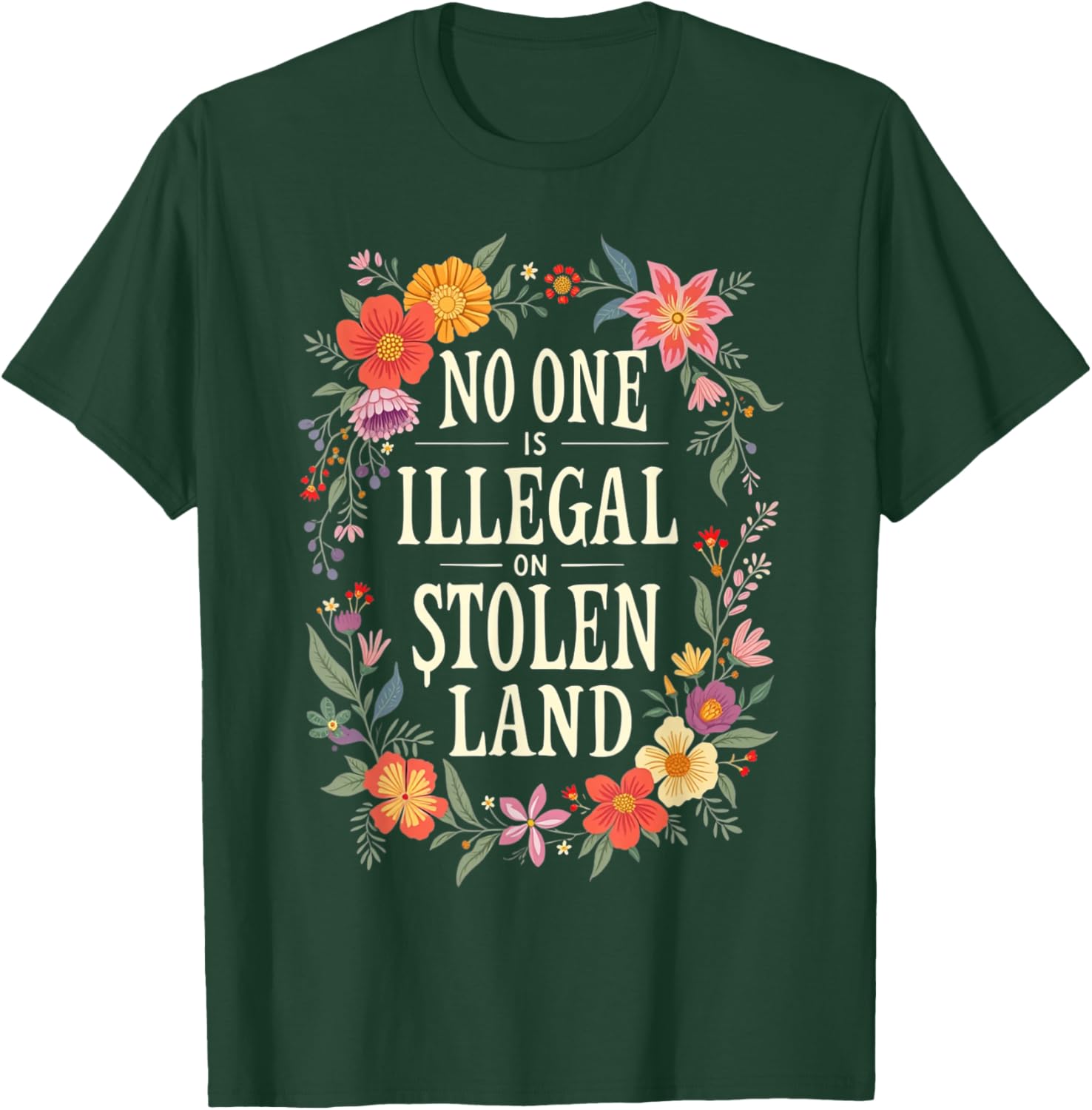 Native American No One Is Illegal T-Shirt for Bold Statement Style - 10
