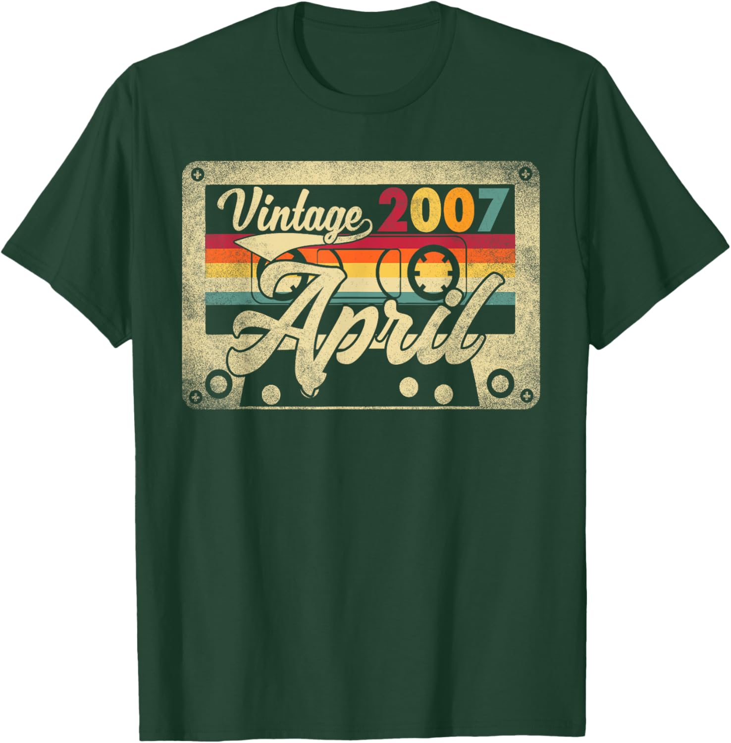 Funny Vintage April 2007 18th Birthday Retro T-Shirt for Celebration - 14