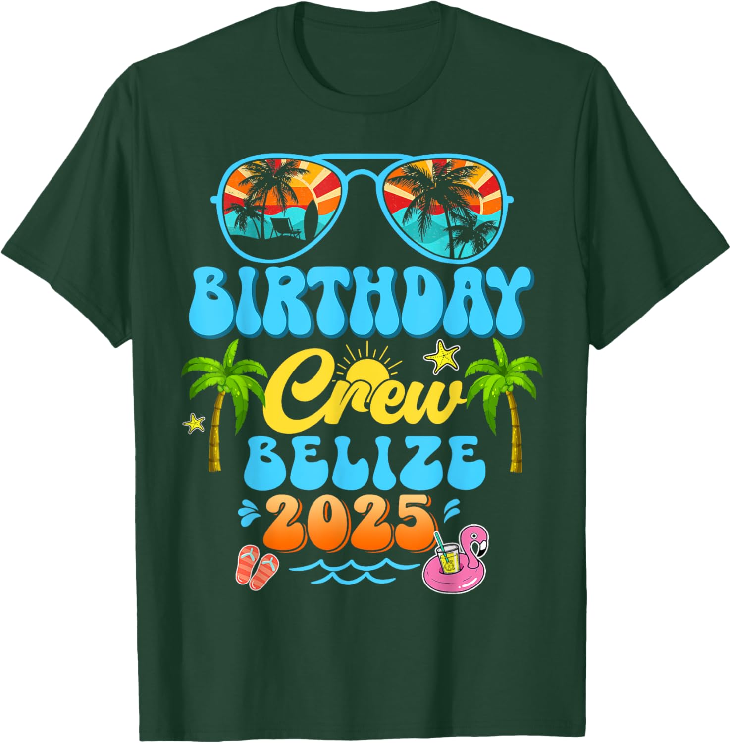 Belize Birthday Crew Summer Vacation Cruise T-Shirt for Fun Group Trips - 2