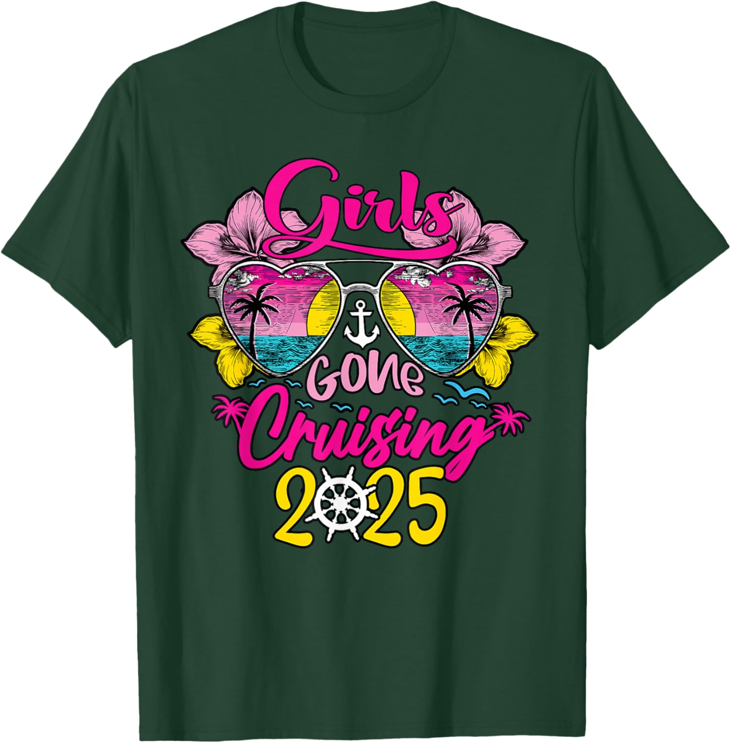 Girls Gone Cruising 2025 Funny Besties T-Shirt for Vacation Fun - 8