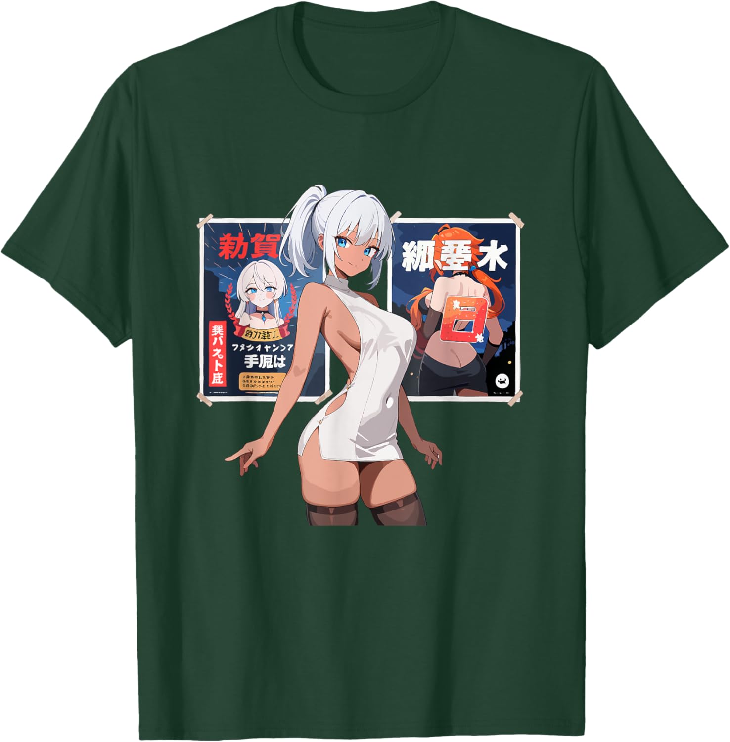 Stylish Waifu Anime Girl T-Shirt in Japanese Art Style for Fans - 2