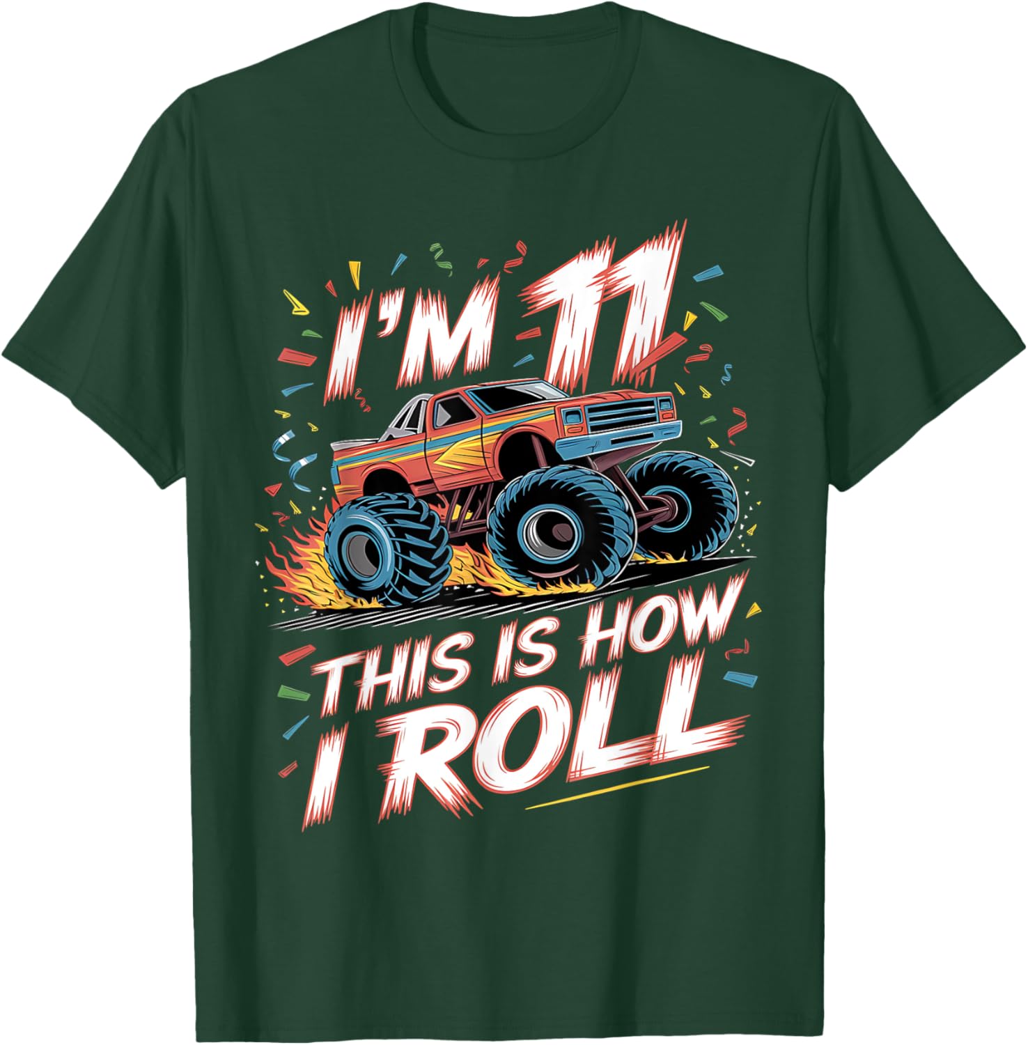 Monster Truck 11th Birthday Shirt for Boys - Fun Birthday T-Shirt - 20