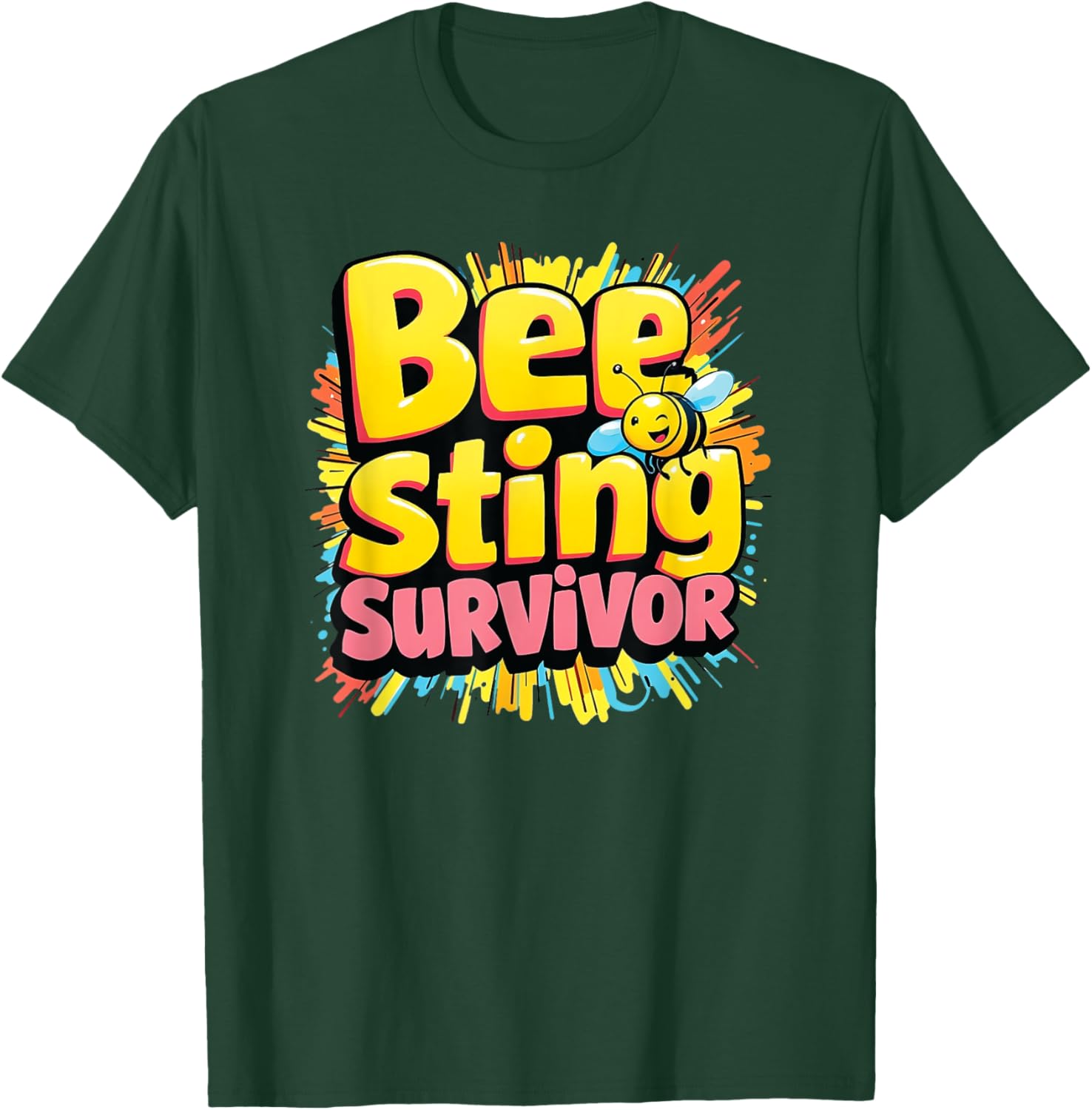 Bee Sting Survivor Funny Beekeeper T-Shirt for Nature Lovers - 9