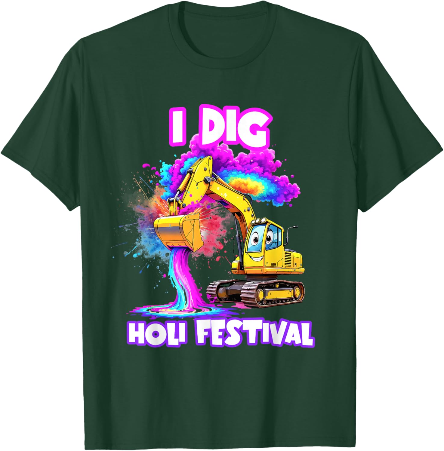 I Dig Holi Festival T-Shirt for Kids Boys Toddlers Celebrating India - 23