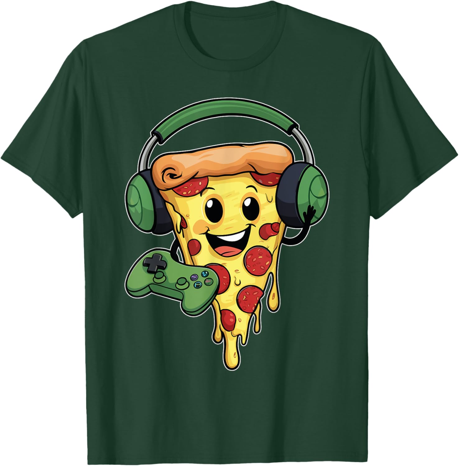 Funny Gamer Pizza Lovers T-Shirt for Video Game Enthusiasts - 11