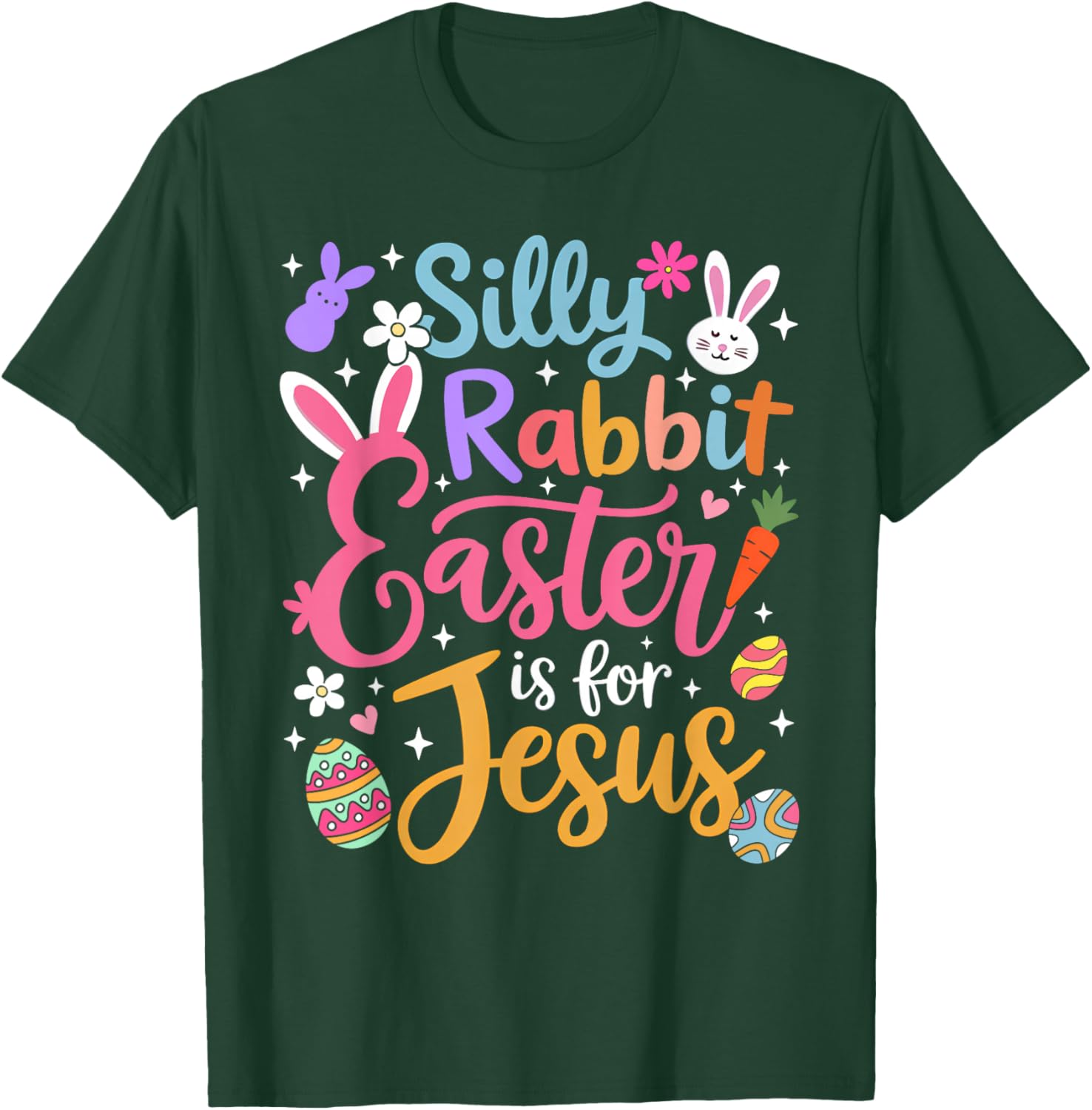 Silly Rabbit Easter Is For Jesus Christian T-Shirt for Faithful Celebrations - 2