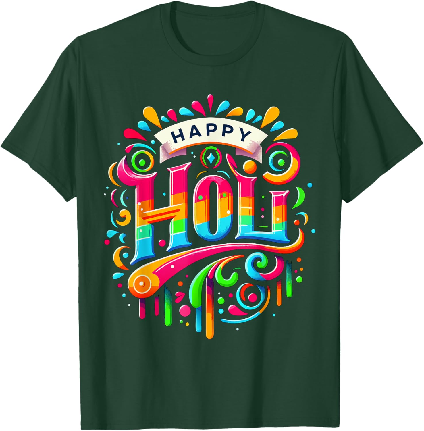 Happy Holi Festival T-Shirt for Women, Kids, and Men - Family Apparel - 14