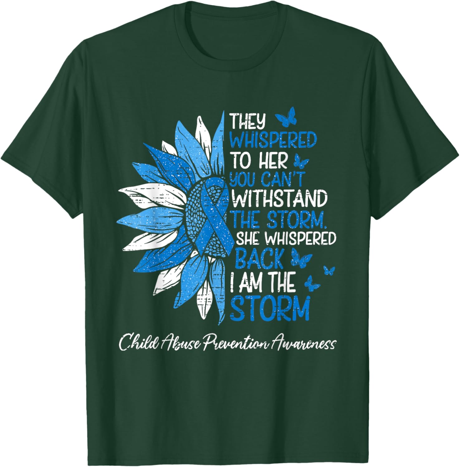 Motivational Positivity Child Abuse Awareness T-Shirt for Kids - 8