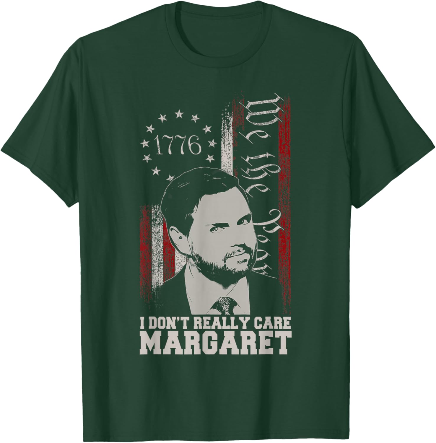 I Don't Really Care Margaret JD Vance US Flag T-Shirt for Everyday Wear - 8