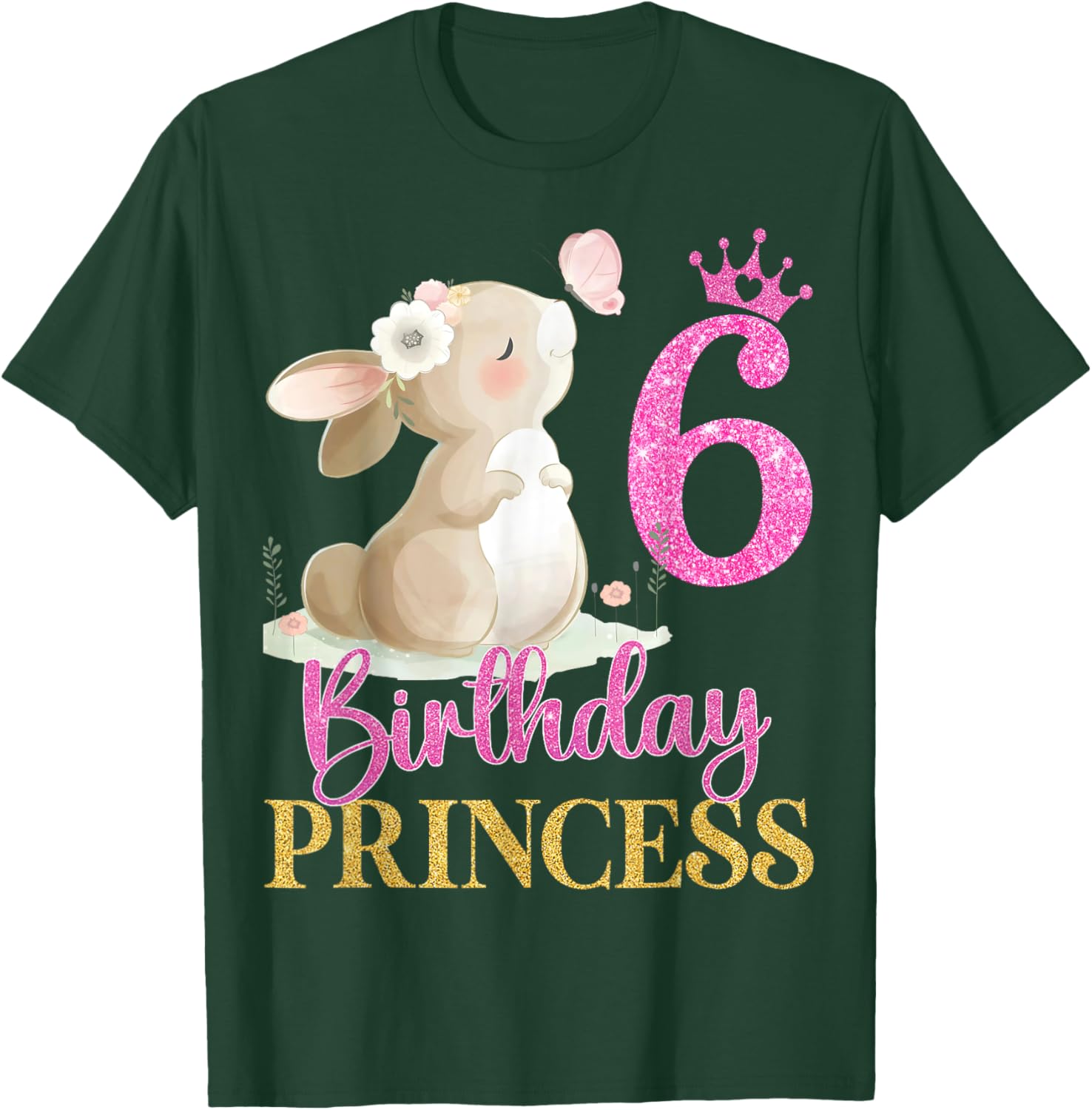 Adorable Rabbit Princess T-Shirt for 6th Birthday Girls - Perfect Gift! - 8