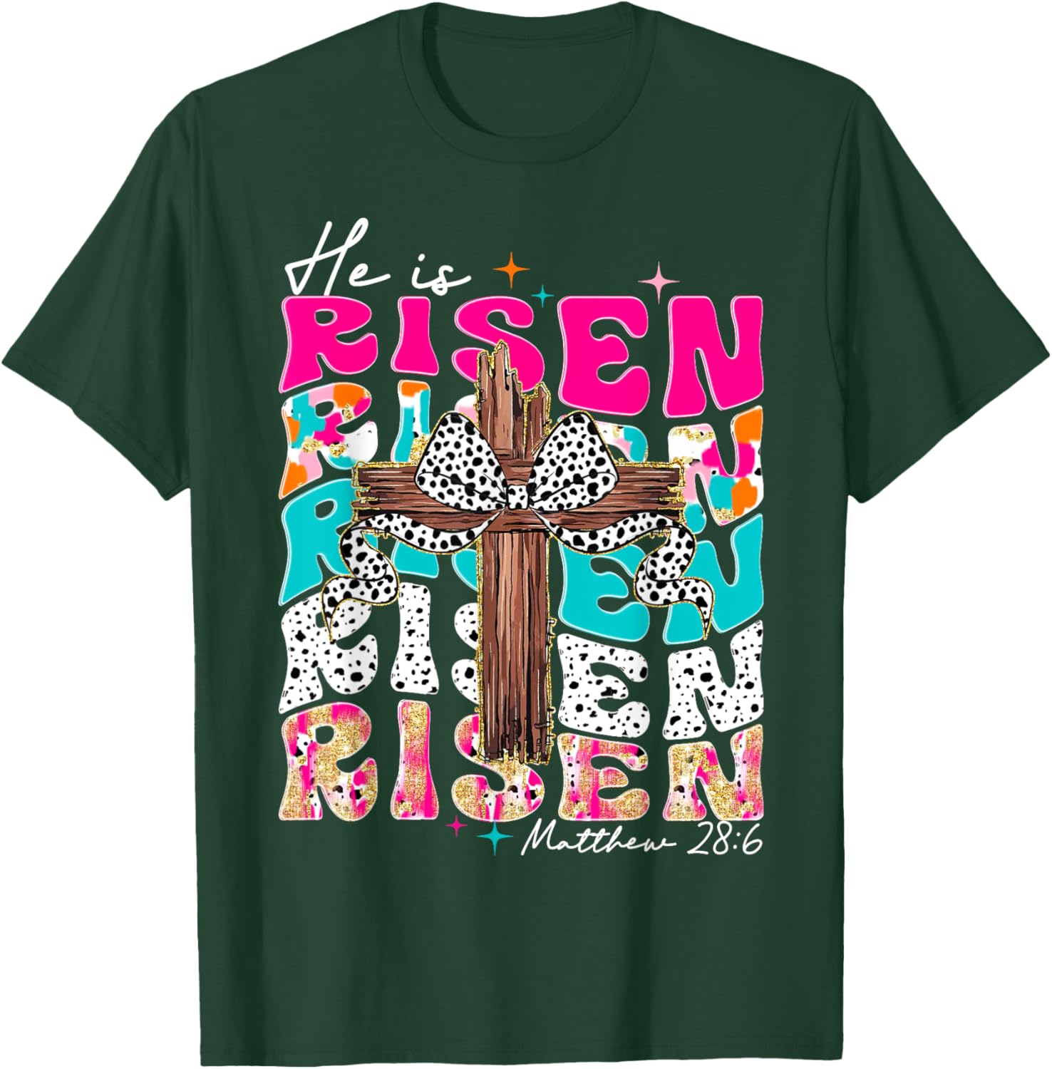 He Is Risen Cross Jesus Easter T-Shirt for Men and Women - Faith Apparel - 11