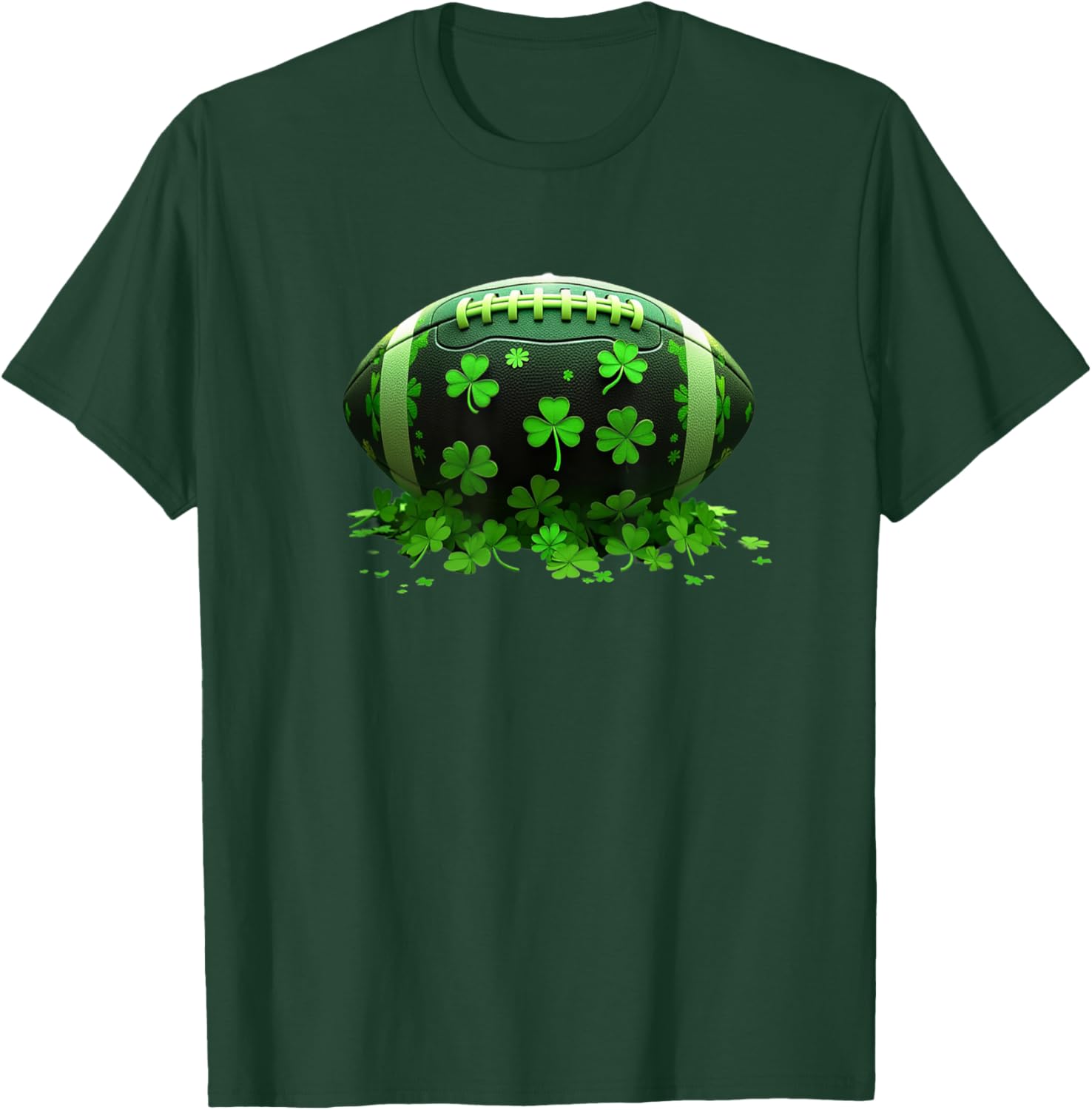 Lucky Shamrock Football Lovers T-Shirt for St Patricks Day Fun - 14