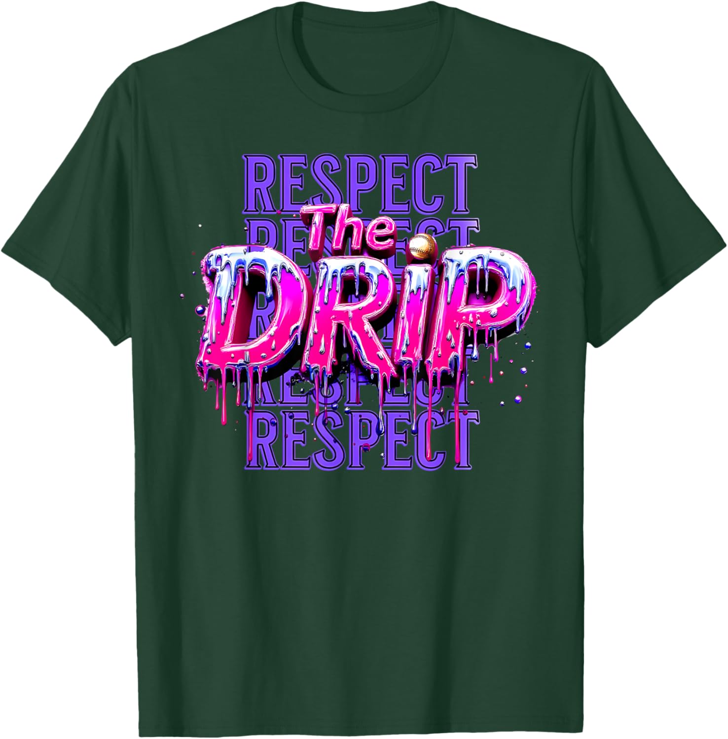 Respect The Drip Baseball Ice Cream Drip T-Shirt for Cool Style - 9