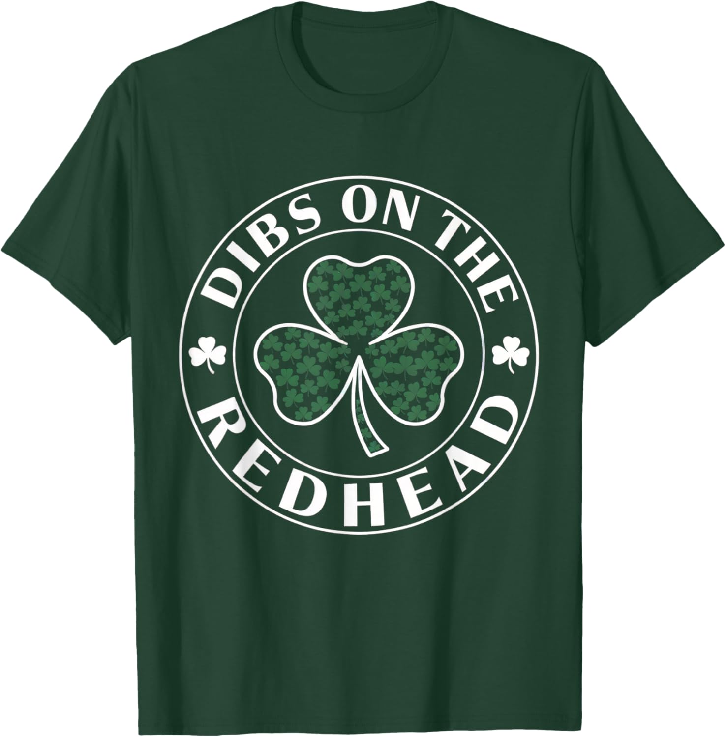 Funny Irish St Patricks Day Shamrock Dibs on the Redhead T-Shirt - 9