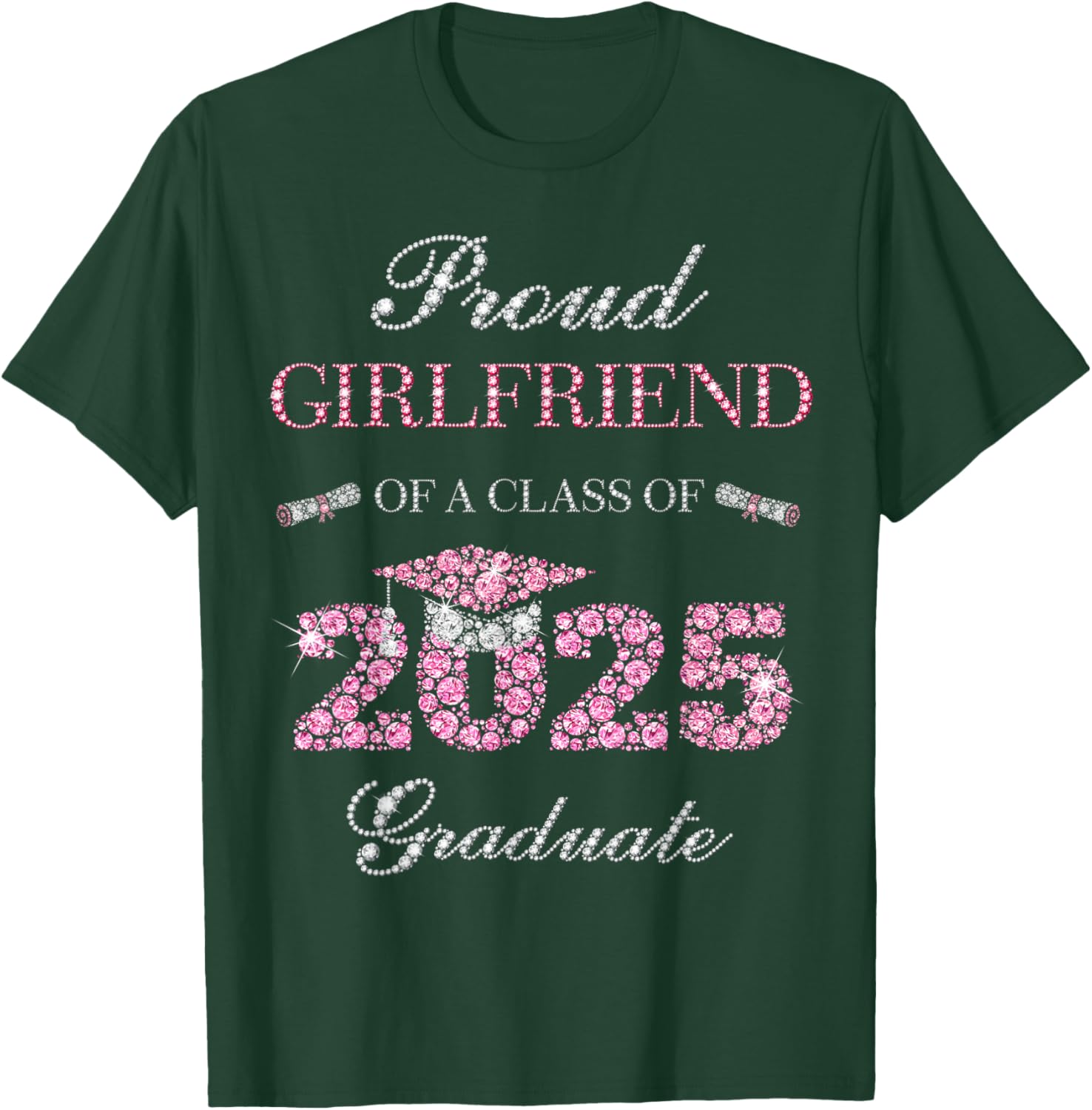 Proud Girlfriend Of A Class Of 2025 Graduate T-Shirt for Celebrating Achievements - 6