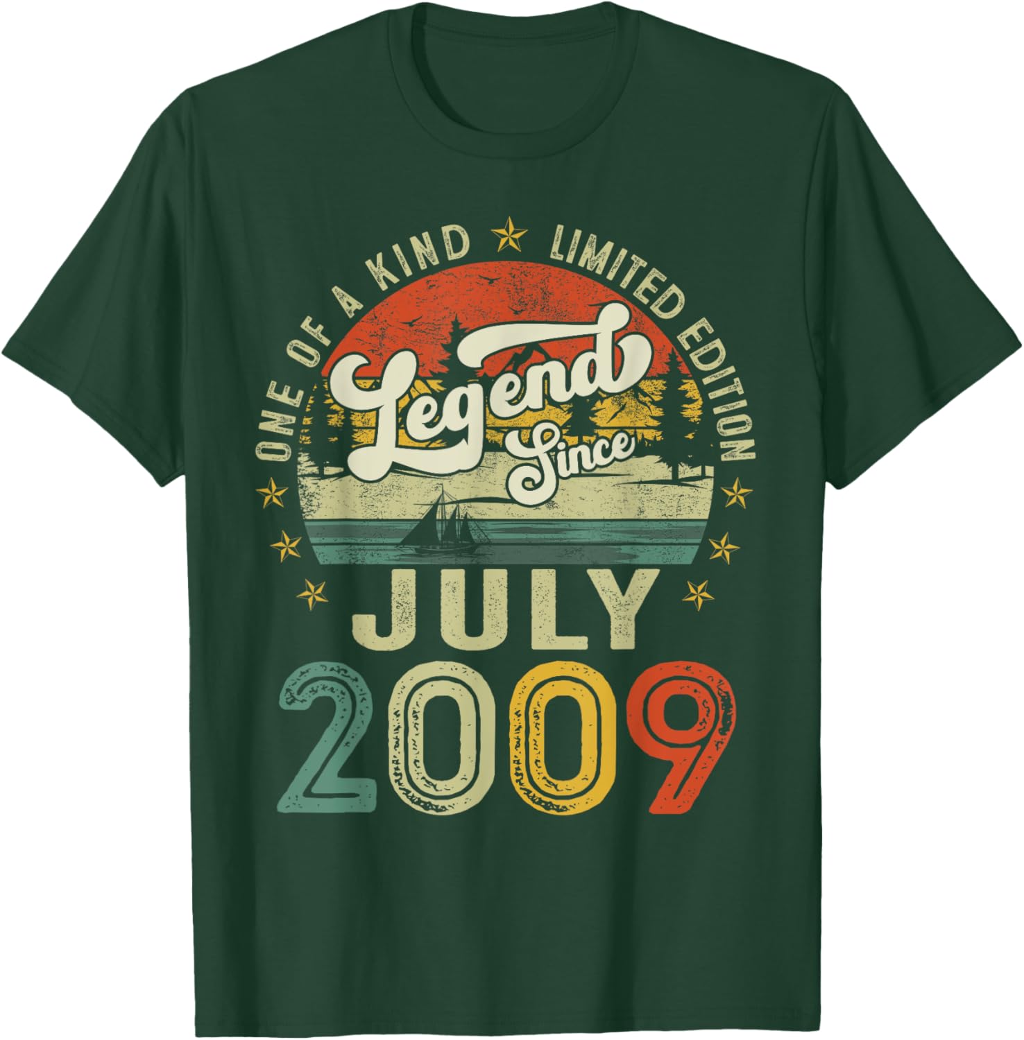 Legend Since July 2009 Retro 16th Birthday T-Shirt for Boys and Girls - 8