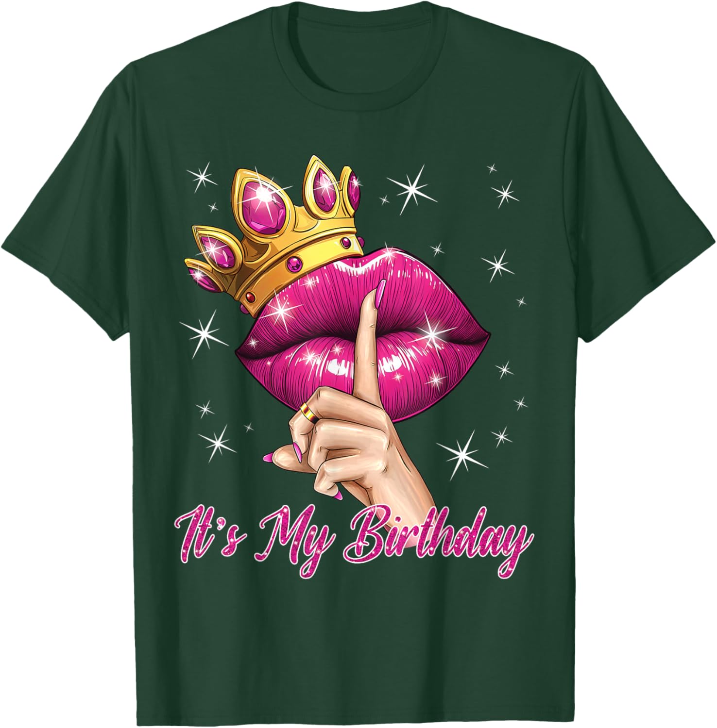 Queen Princess Birthday T-Shirt for Women Cute B-Day Party Gift - 1
