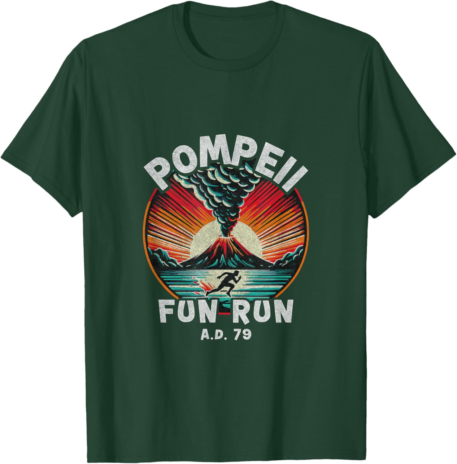 Pompeii Fun Run T-Shirt for Volcanology Lovers and History Buffs - 9