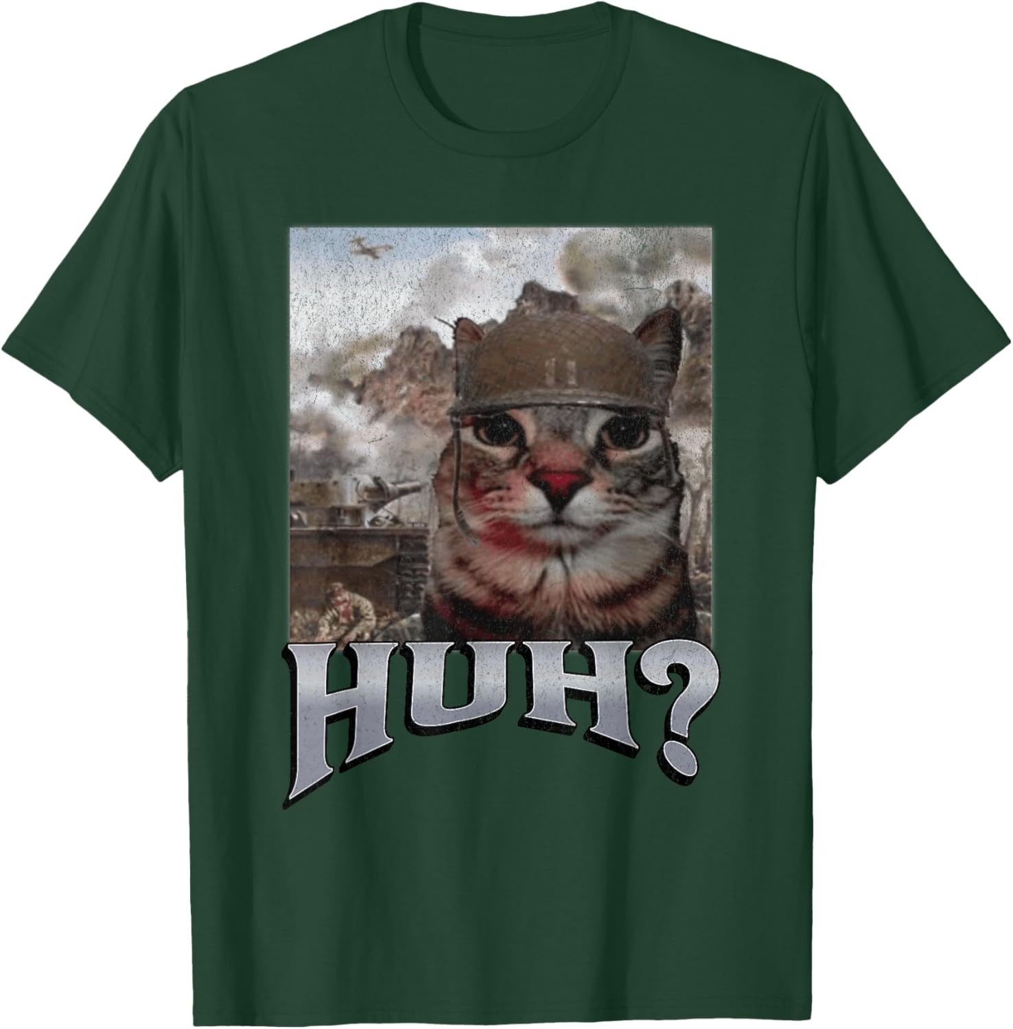 Funny Cat Meme T-Shirt for Men and Women - Huh? Graphic Tee - 3