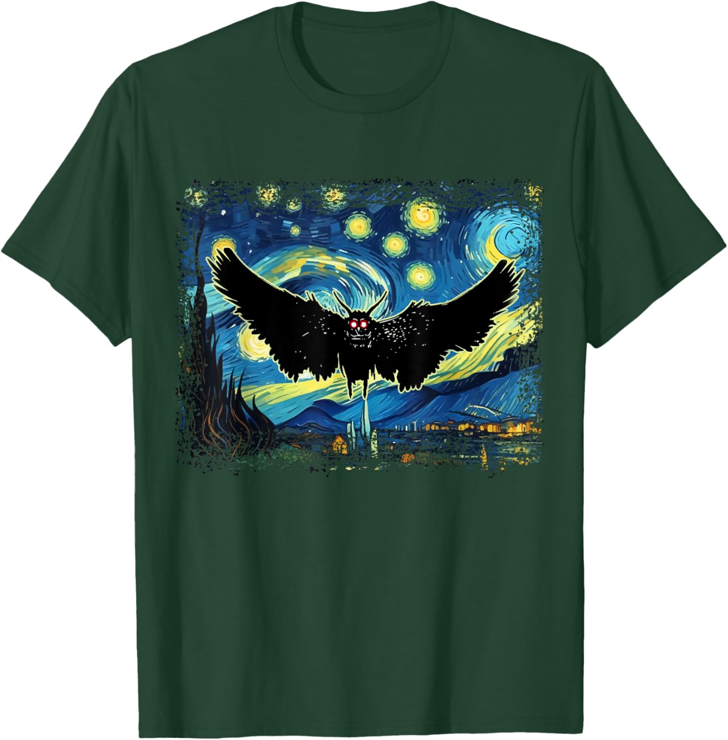 Mothman Starry Night T-Shirt for Unique Style and Comfort - 1