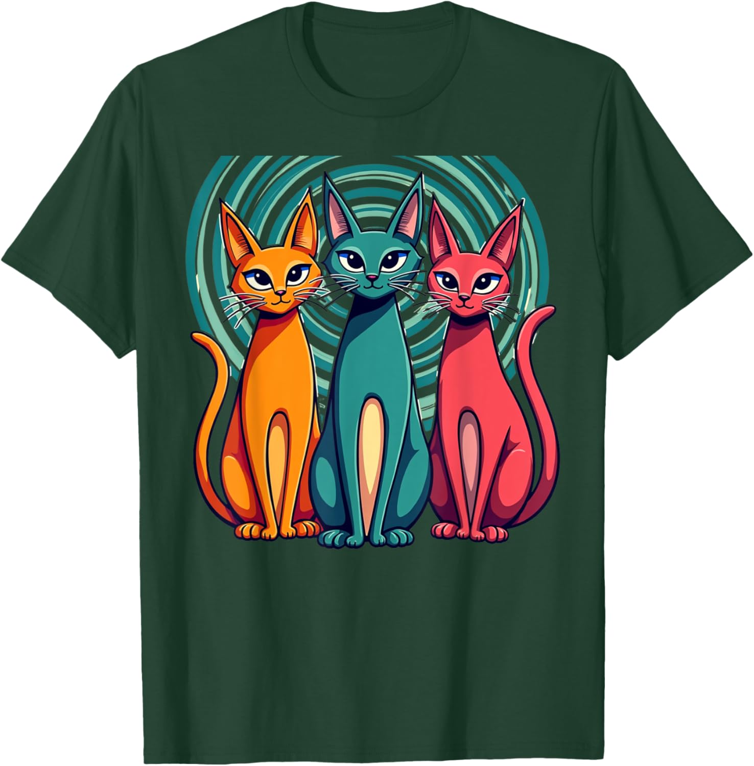 Vintage Retro Mid-Century Modern Cats T-Shirt 50s 60s Style Fashion - 10