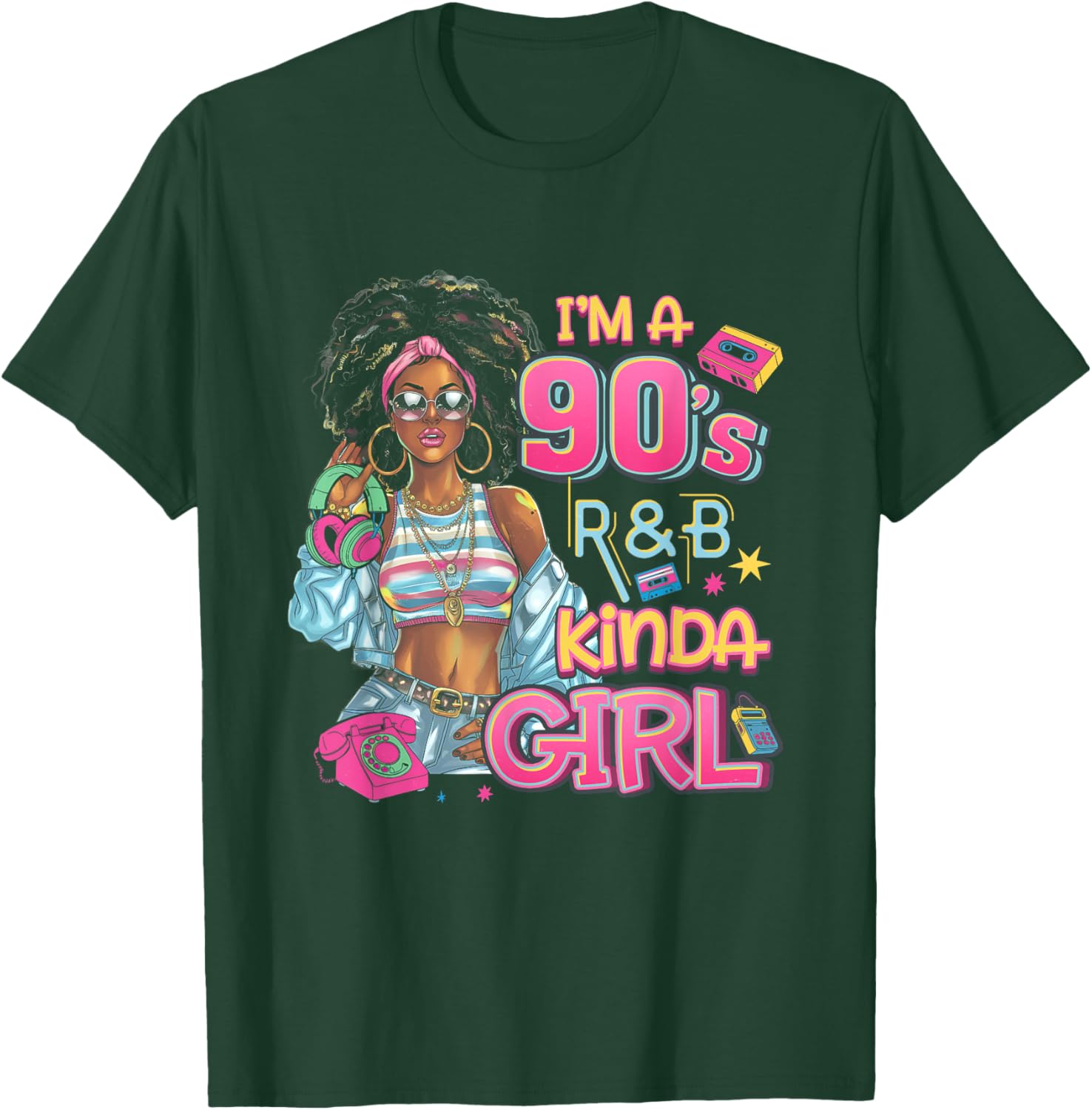 90s Kinda Girl RnB Hip Hop Soul Vibe Throwback Music T-Shirt - 7