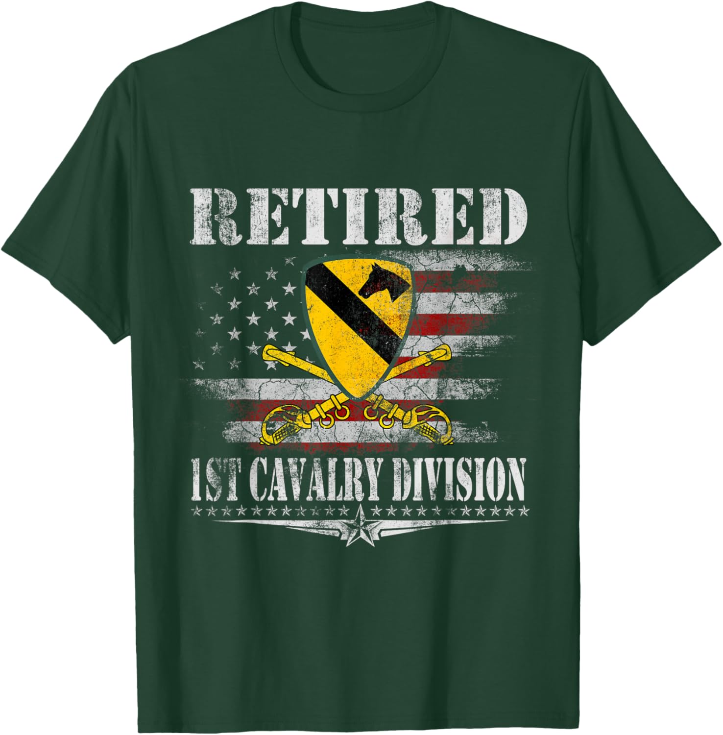 Retired 1st Cavalry Division Veteran T-Shirt for Patriotic Heroes - 7