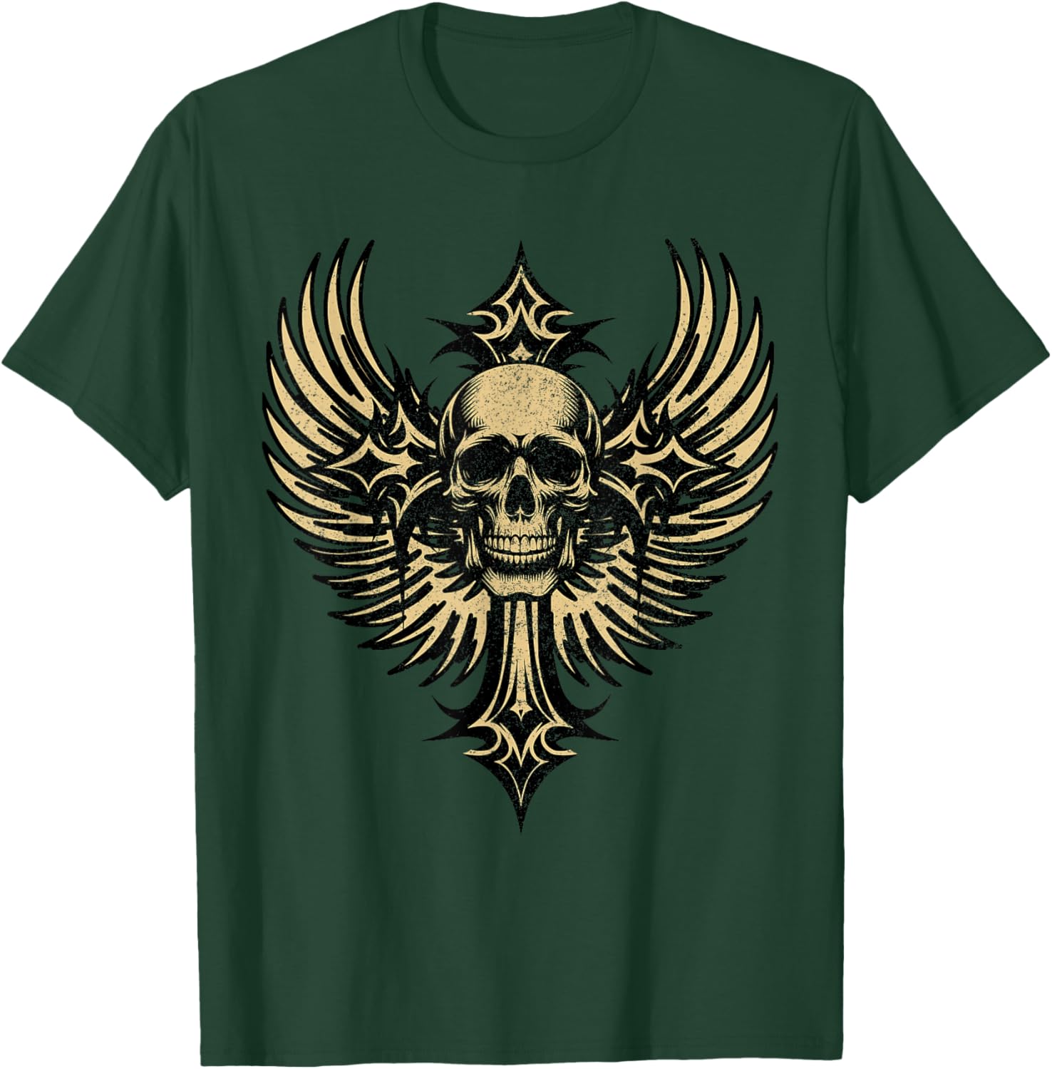 Grunge Skull Cross Gothic Aesthetic T-Shirt for Stylish Individuals - 6