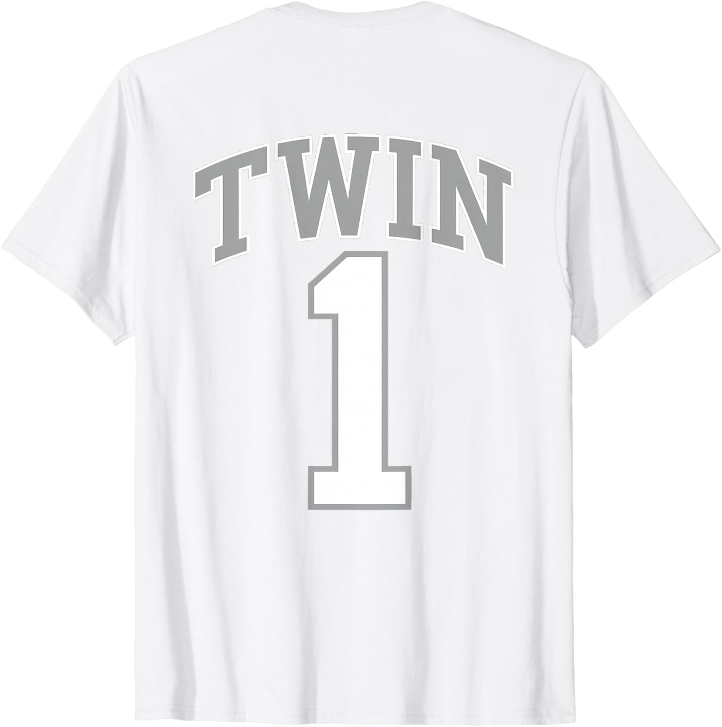 Matching TWIN 1 and TWIN 2 Funny Jersey T-Shirts for Adults and Kids - 10
