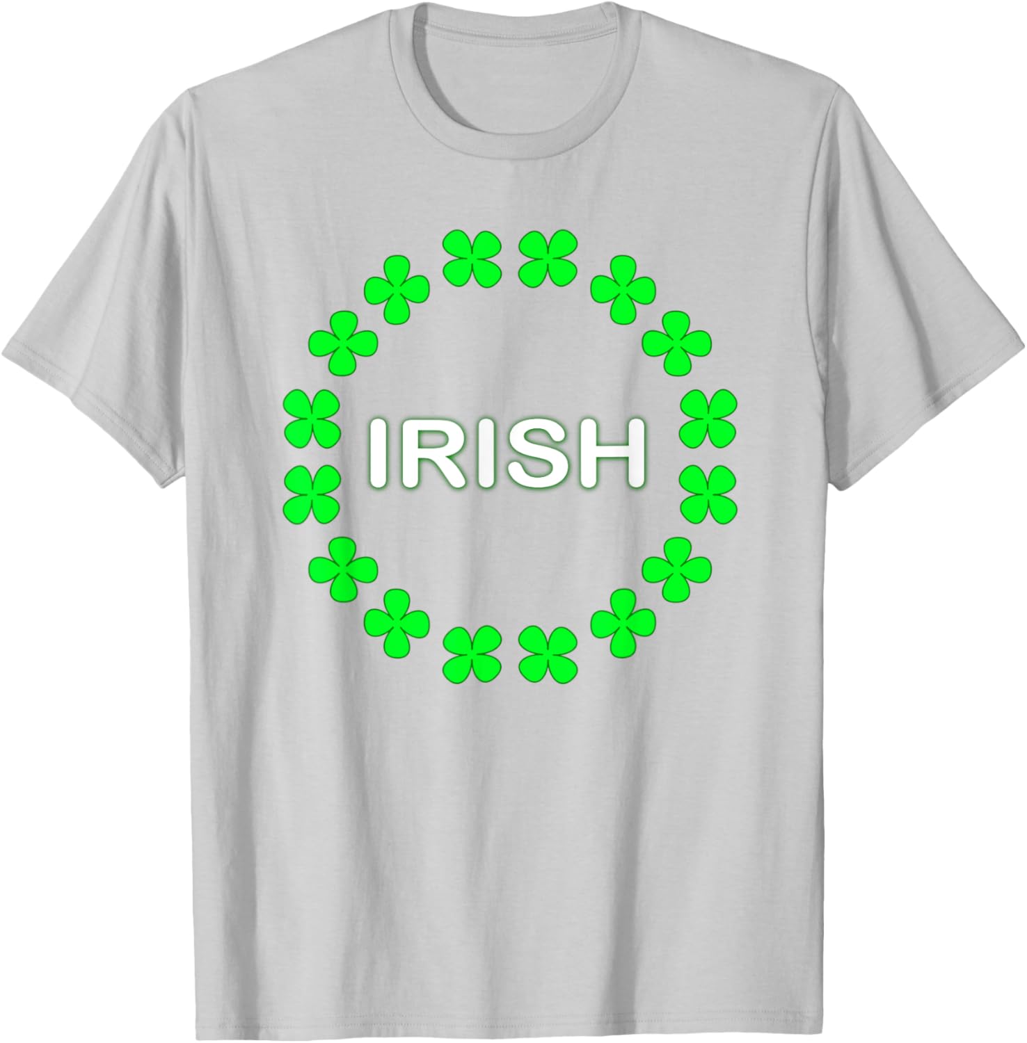 Irish Clover Circle St Patrick's Day T-Shirt for Festive Celebrations - 1