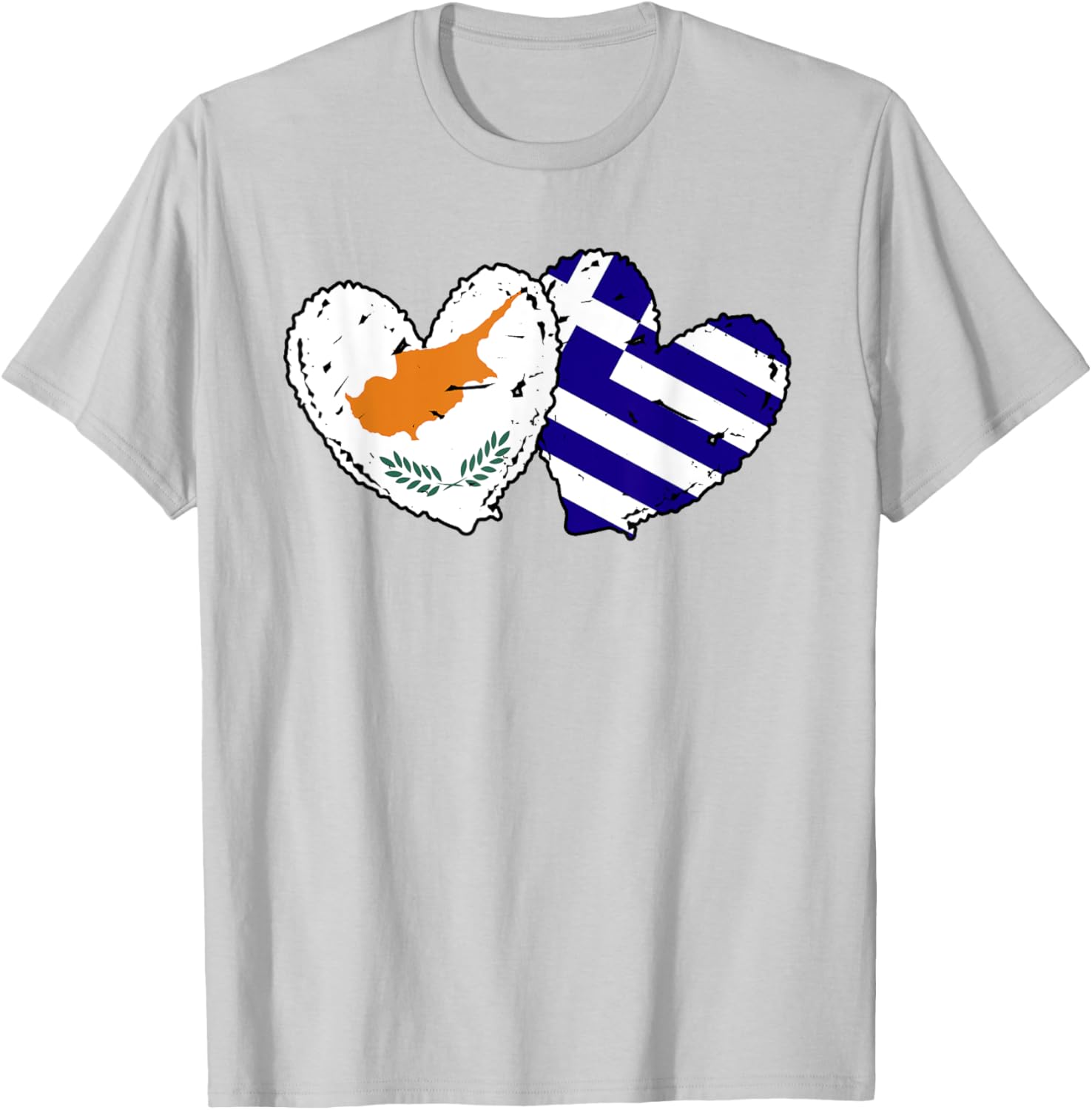 Cyprus Greece Heart Flag T-Shirt for Cypriot Greek Ancestry Lovers - 11