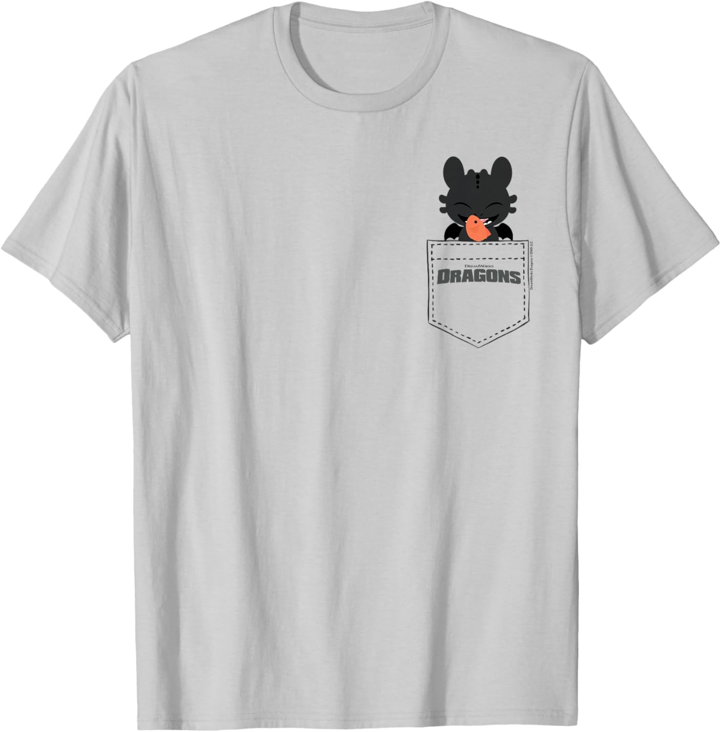 DreamWorks Dragons Toothless Faux Pocket T-Shirt for Fans and Adventures - 26