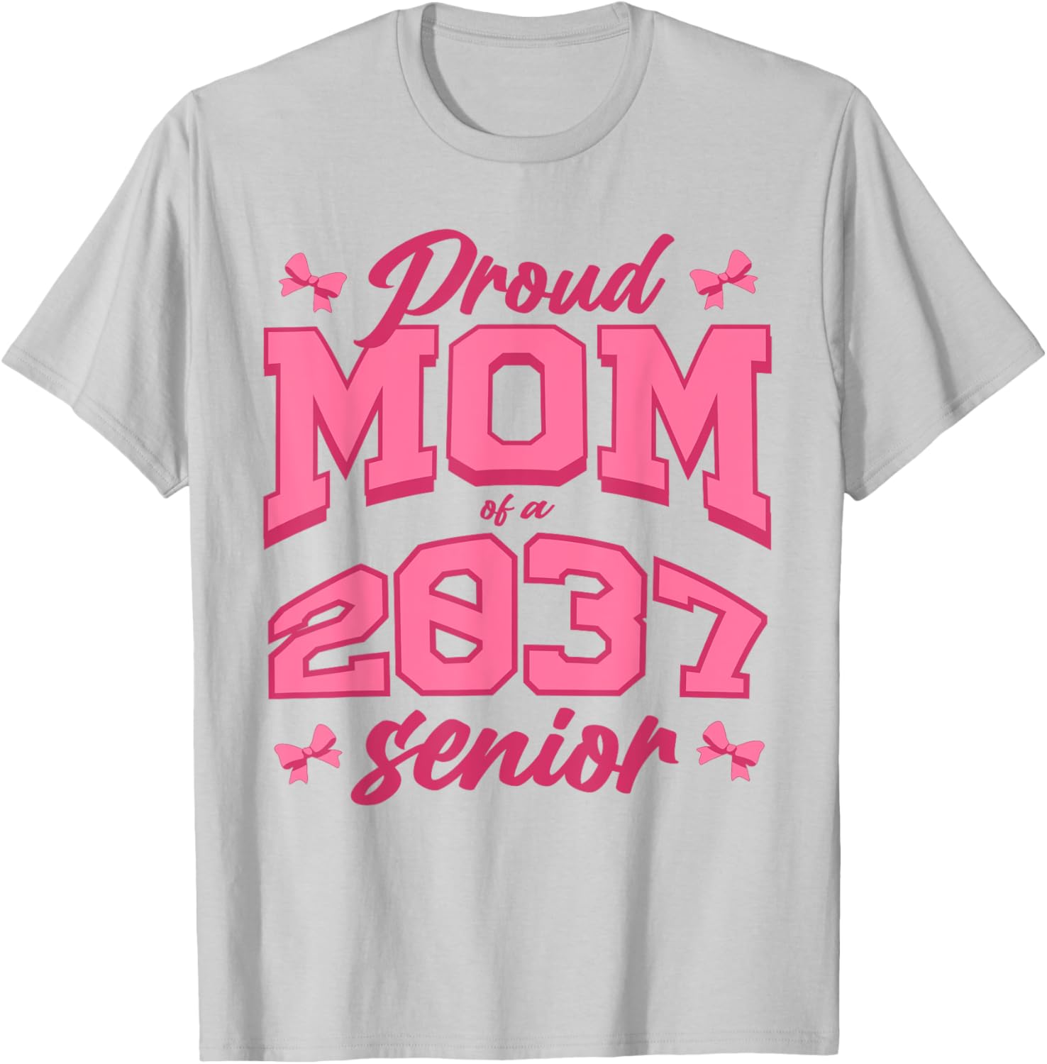 Proud Mom of 2037 Graduate Coquette T-Shirt - Stylish and Fun Apparel - 1