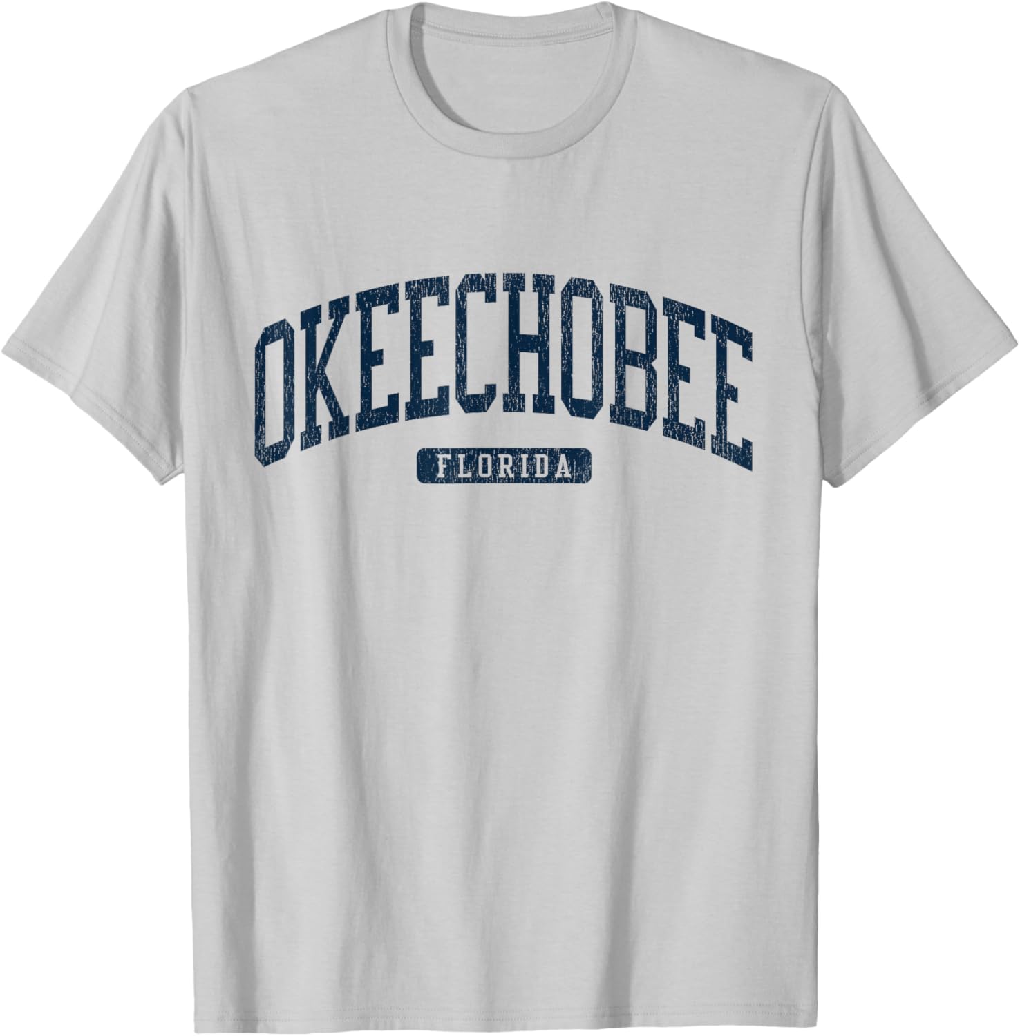 Okeechobee Florida College Style Blue T-Shirt for Students and Fans - 6