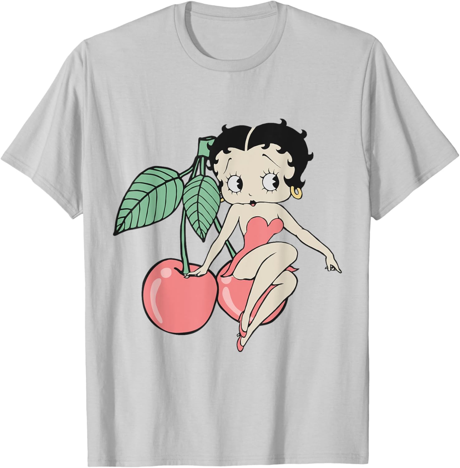 Vintage Betty Boop Red Cherry T-Shirt for Retro Fashion Lovers - 5