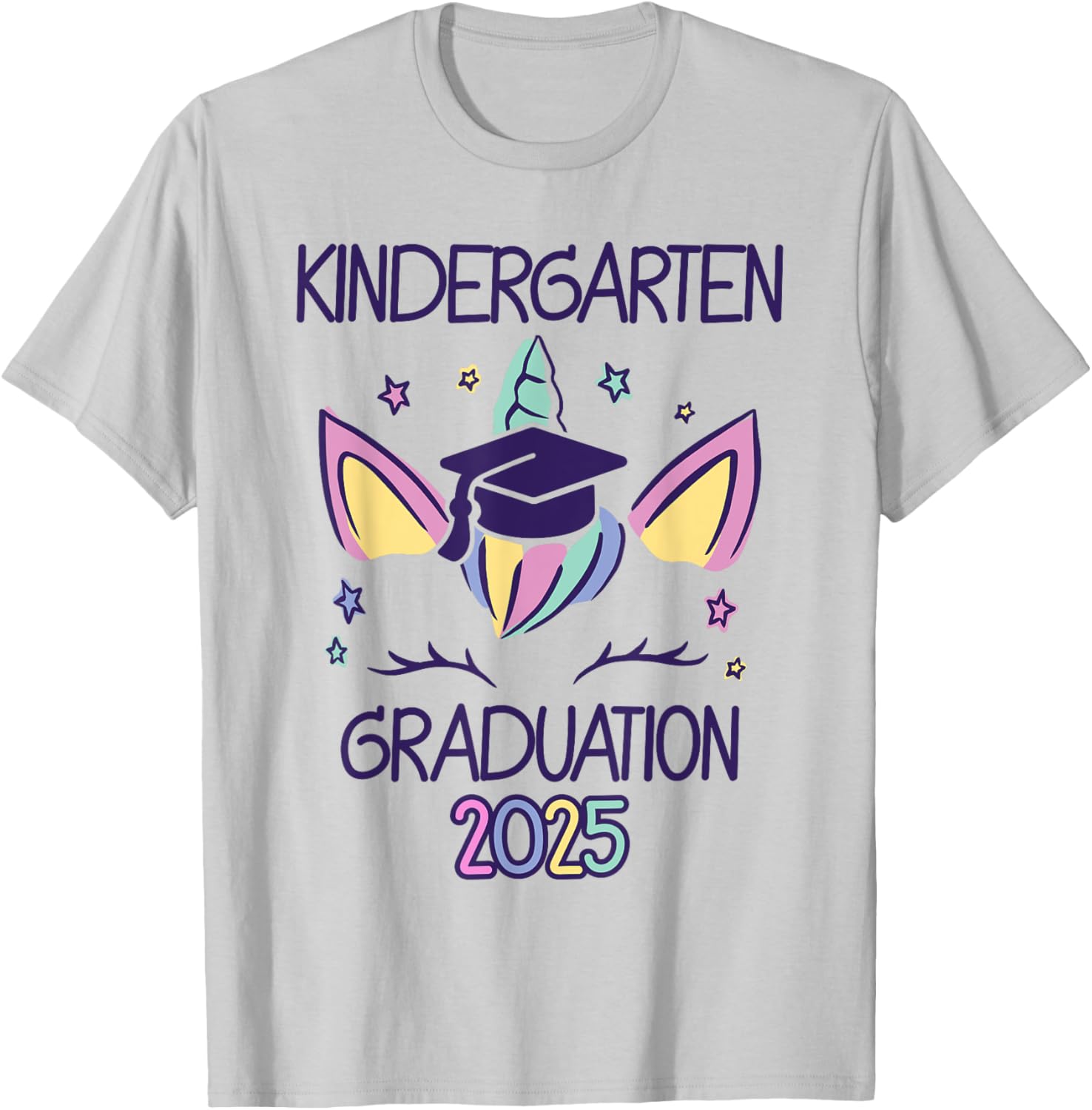 Adorable Unicorn Kindergarten Graduation 2025 T-Shirt for Kids - 6