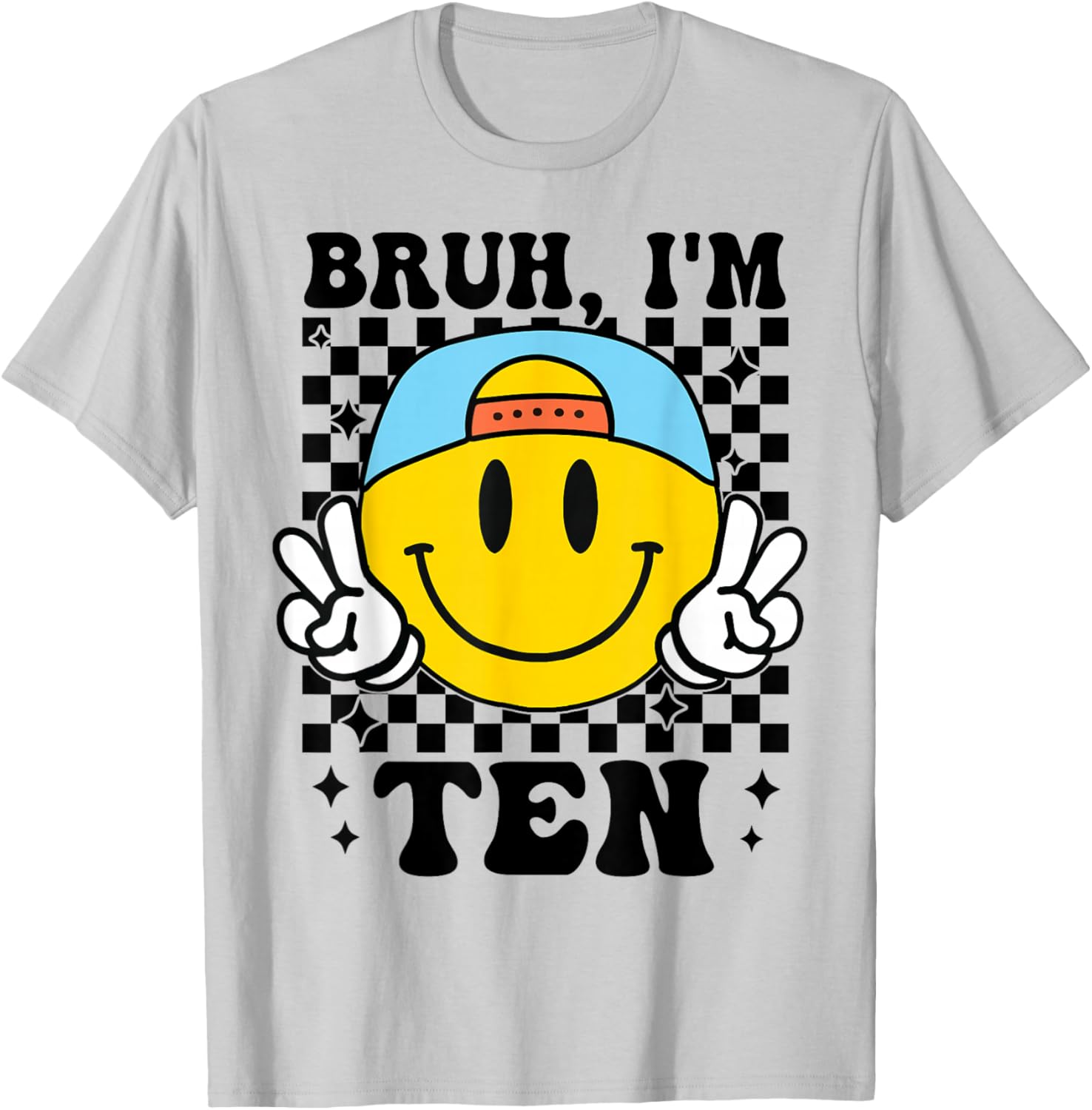 Groovy 10th Birthday T-Shirt for Boys Girls Fun Trendy Design - 5