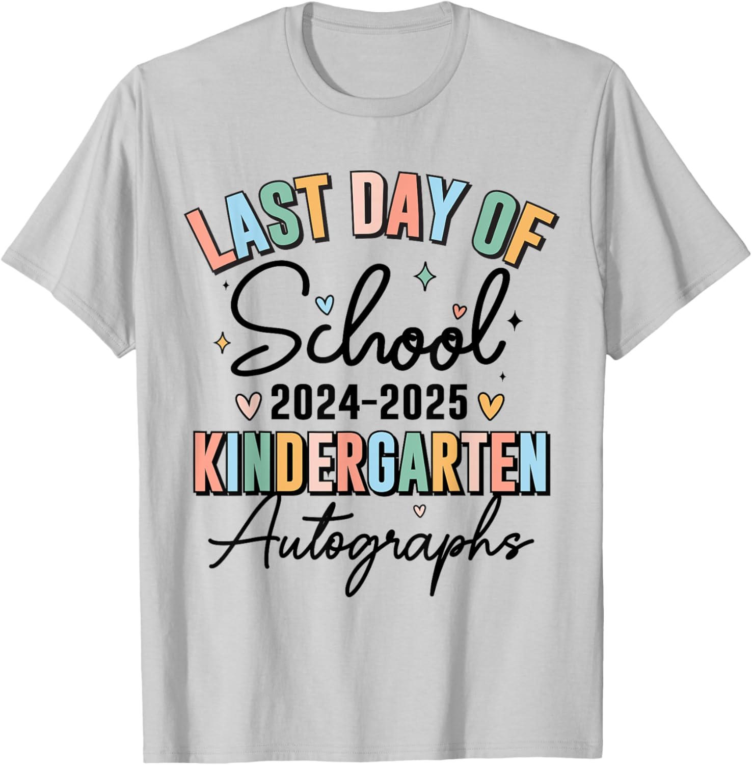 2024 Kindergarten Graduation T-Shirt for Boys and Girls with Autographs - 9