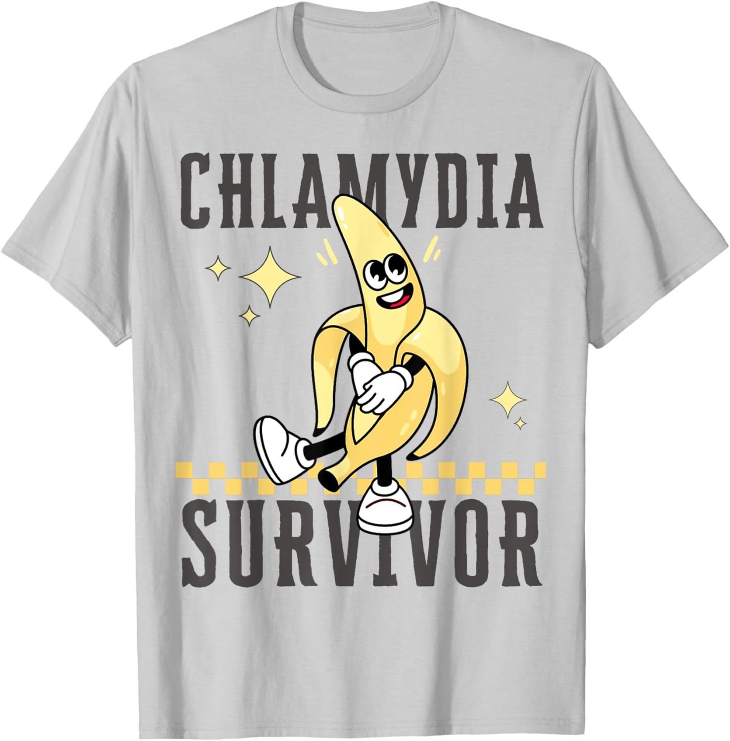 Funny Banana Chlamydia Survivor T-Shirt for Humorous Casual Wear - 6