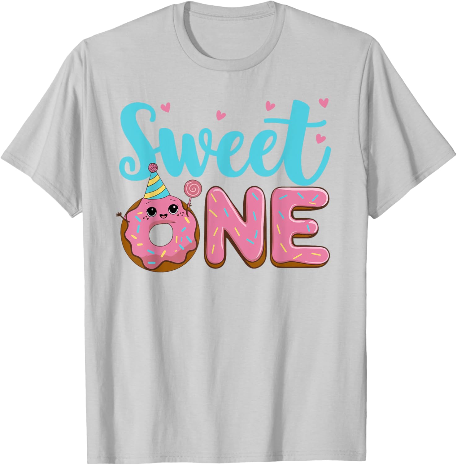 Adorable Donut Family Matching T-Shirt for 1st Birthday Girl Celebration - 1