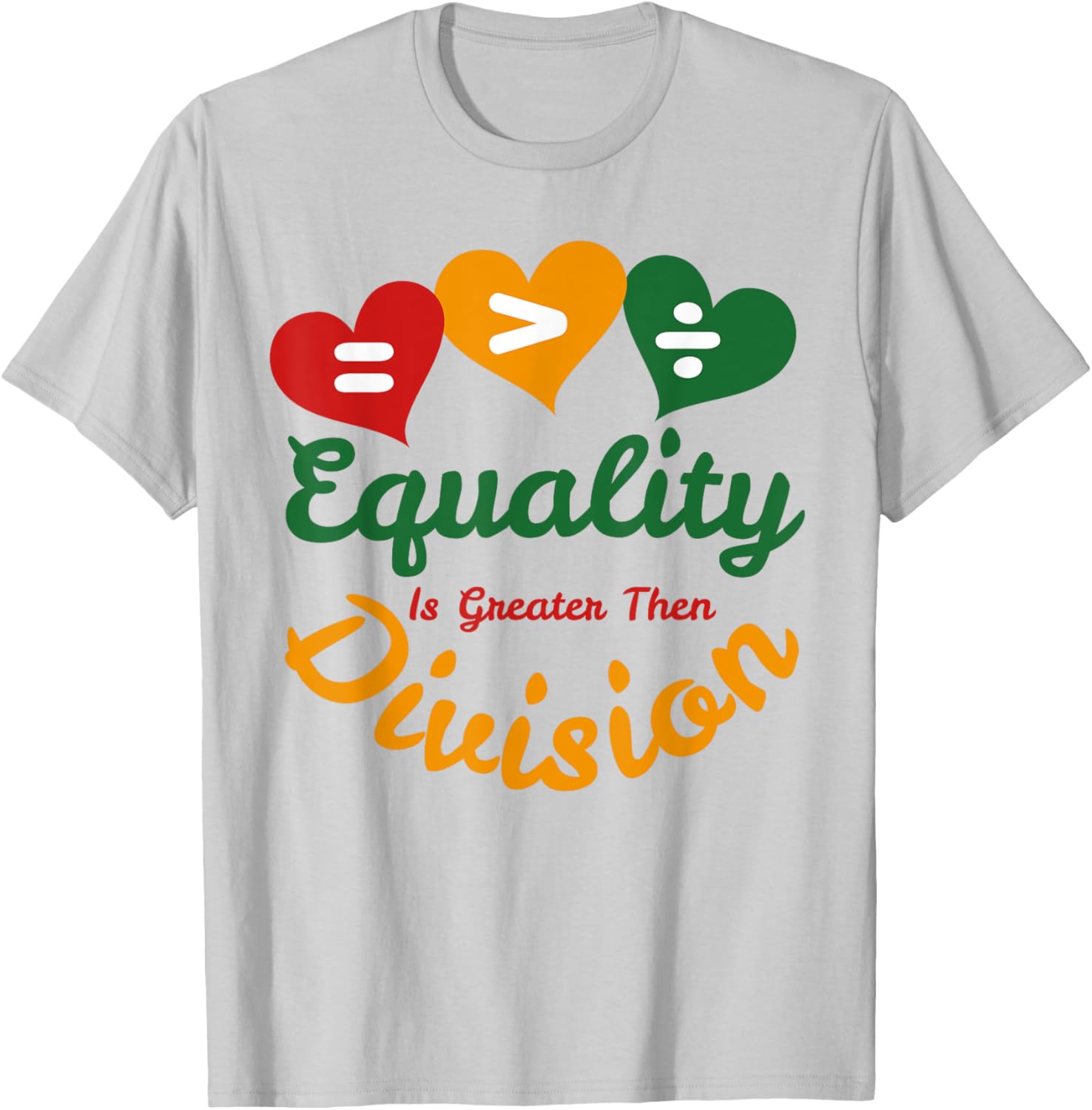 Heart of Equality Black History Month Math T-Shirt for Proud Supporters - 11