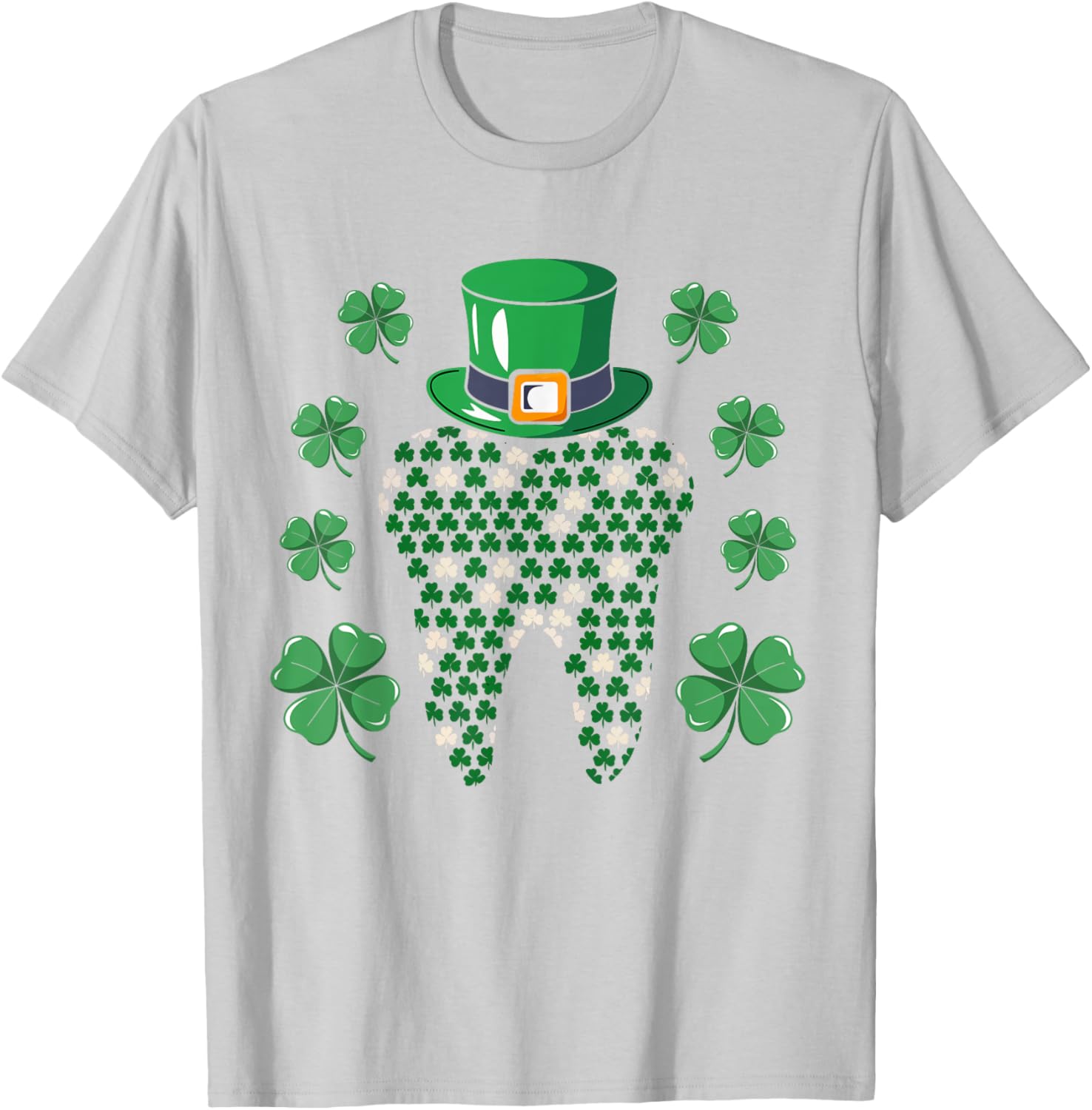 Tooth Leprechaun Hat St Patrick's Day Dentist T-Shirt for Men - 9