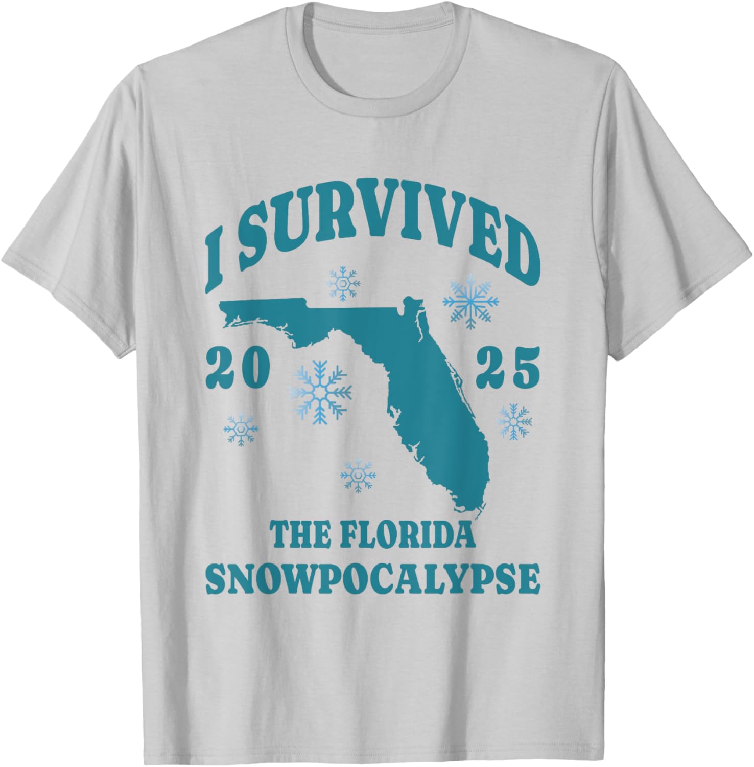 I Survived the Florida Snowpocalypse 2025 Graphic Tee Shirt - 7