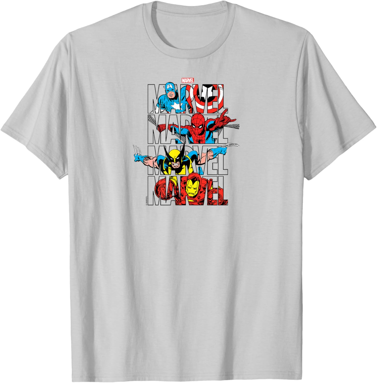 Marvel Logo Stack T-Shirt Stylish Graphic Tee for Fans and Collectors - 4