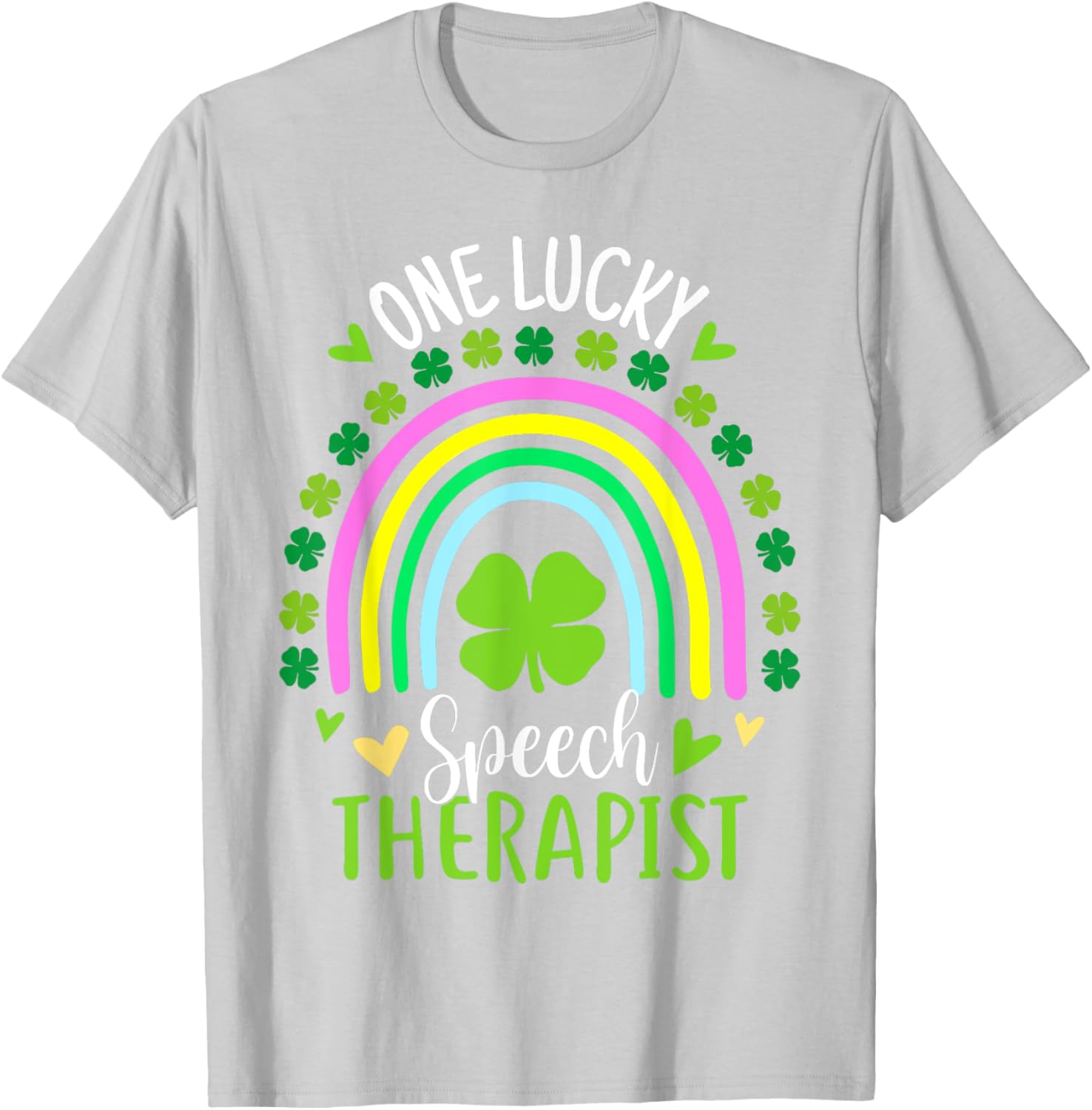 Lucky Speech Therapist St Patricks Day Shamrock T-Shirt for Women - 22