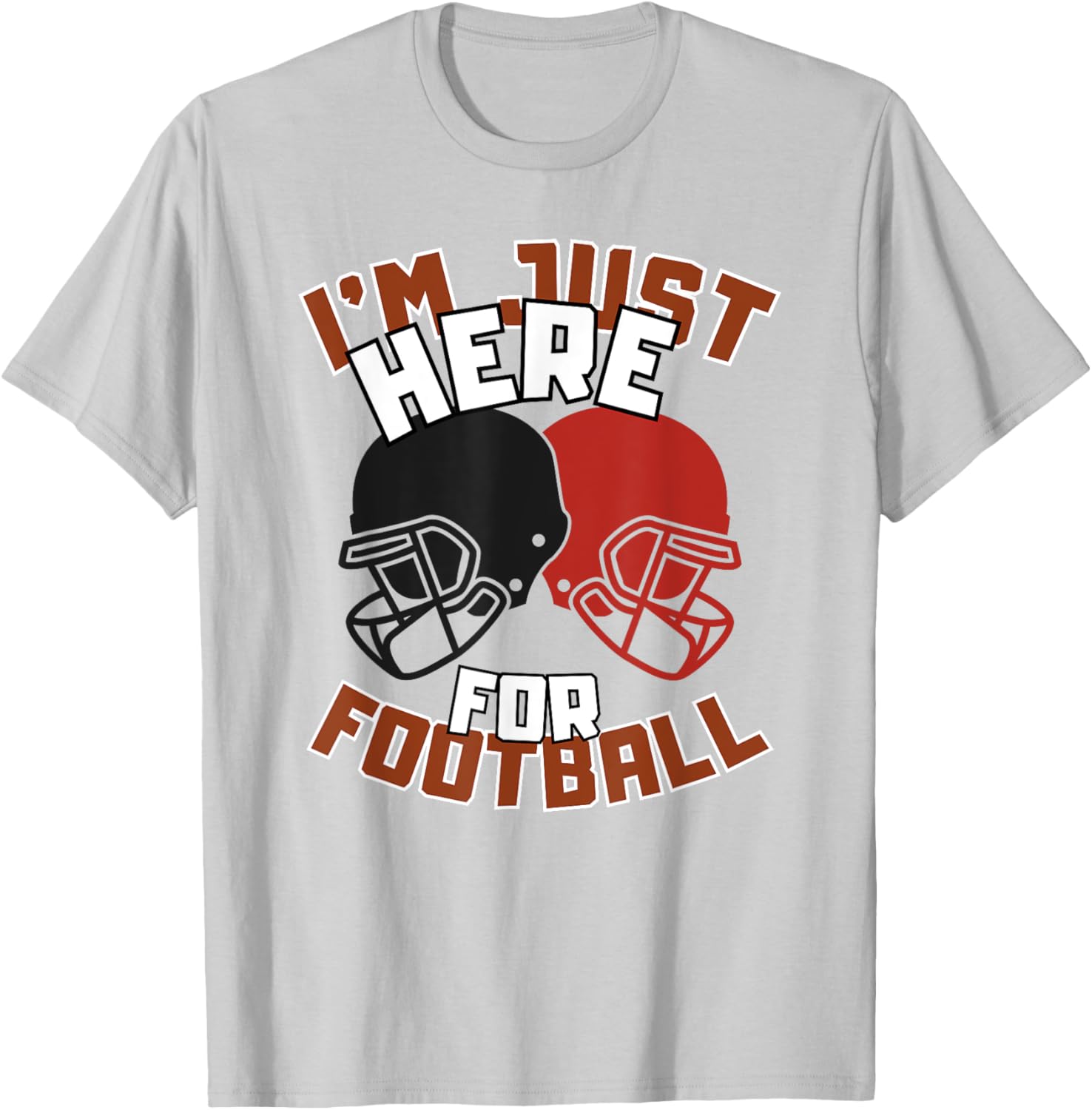 Funny I'm Just Here For Football T-Shirt for Diehard Football Fans - 7